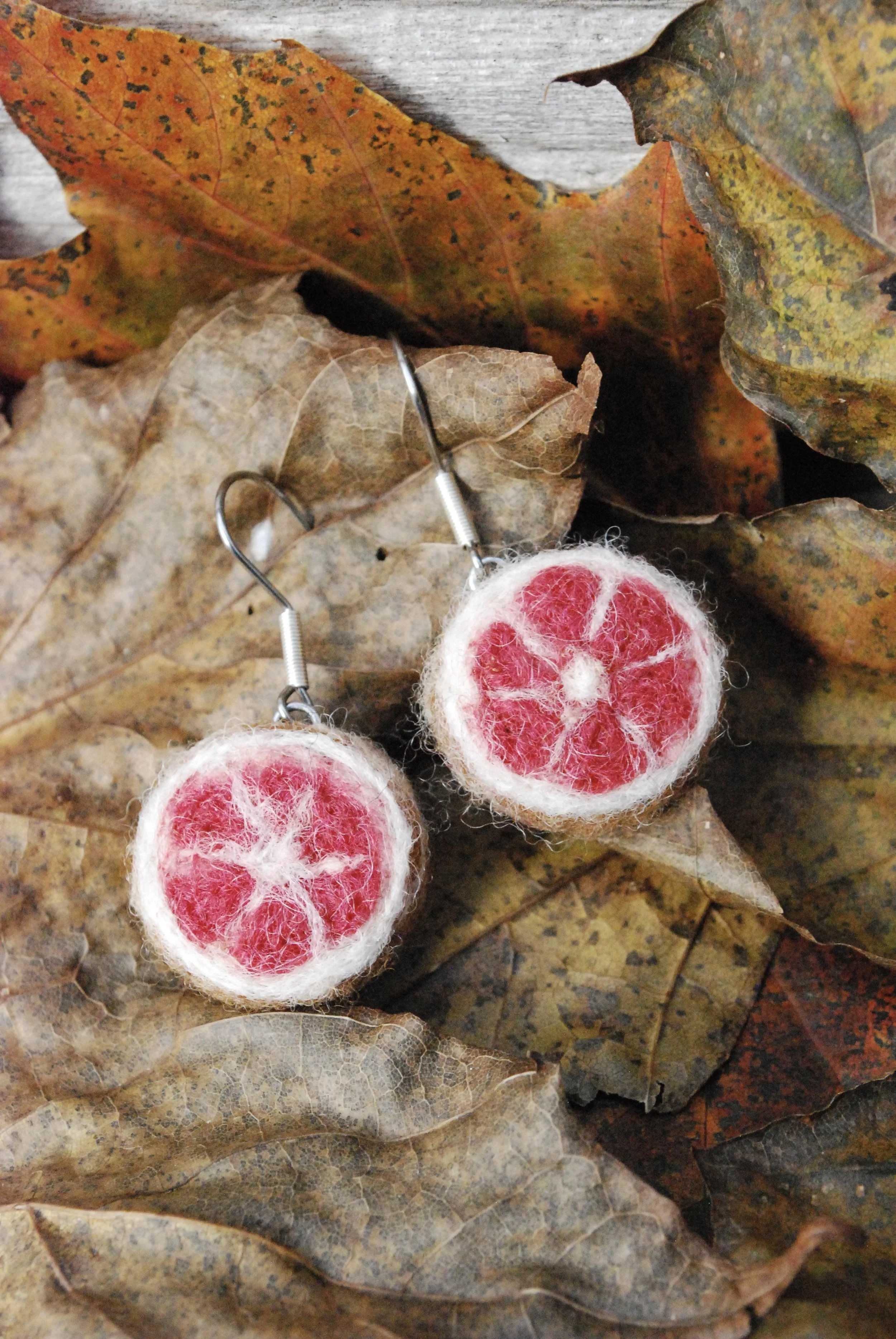 Grapefruit earrings