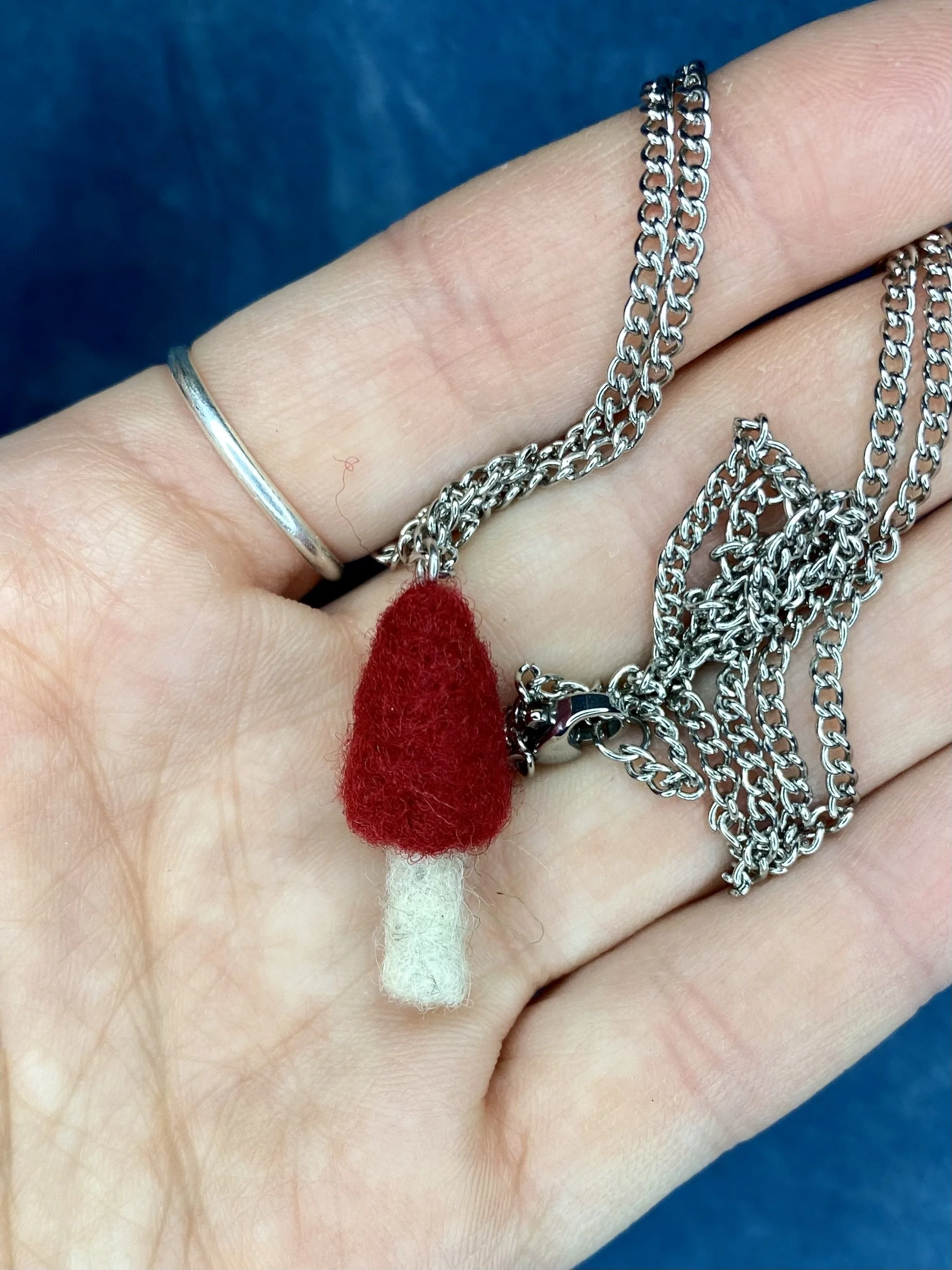 Red mushroom necklace