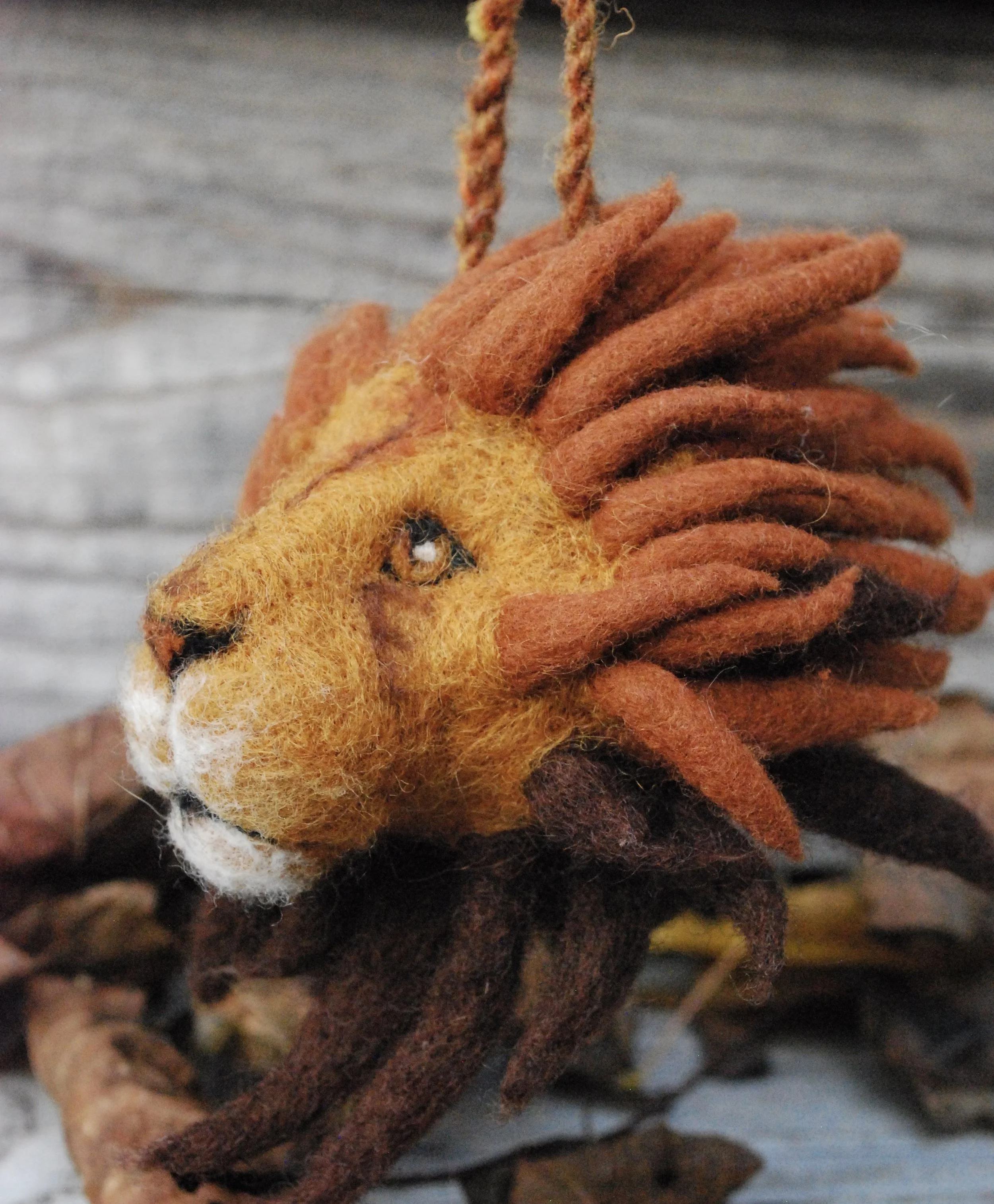 Lion head ornament