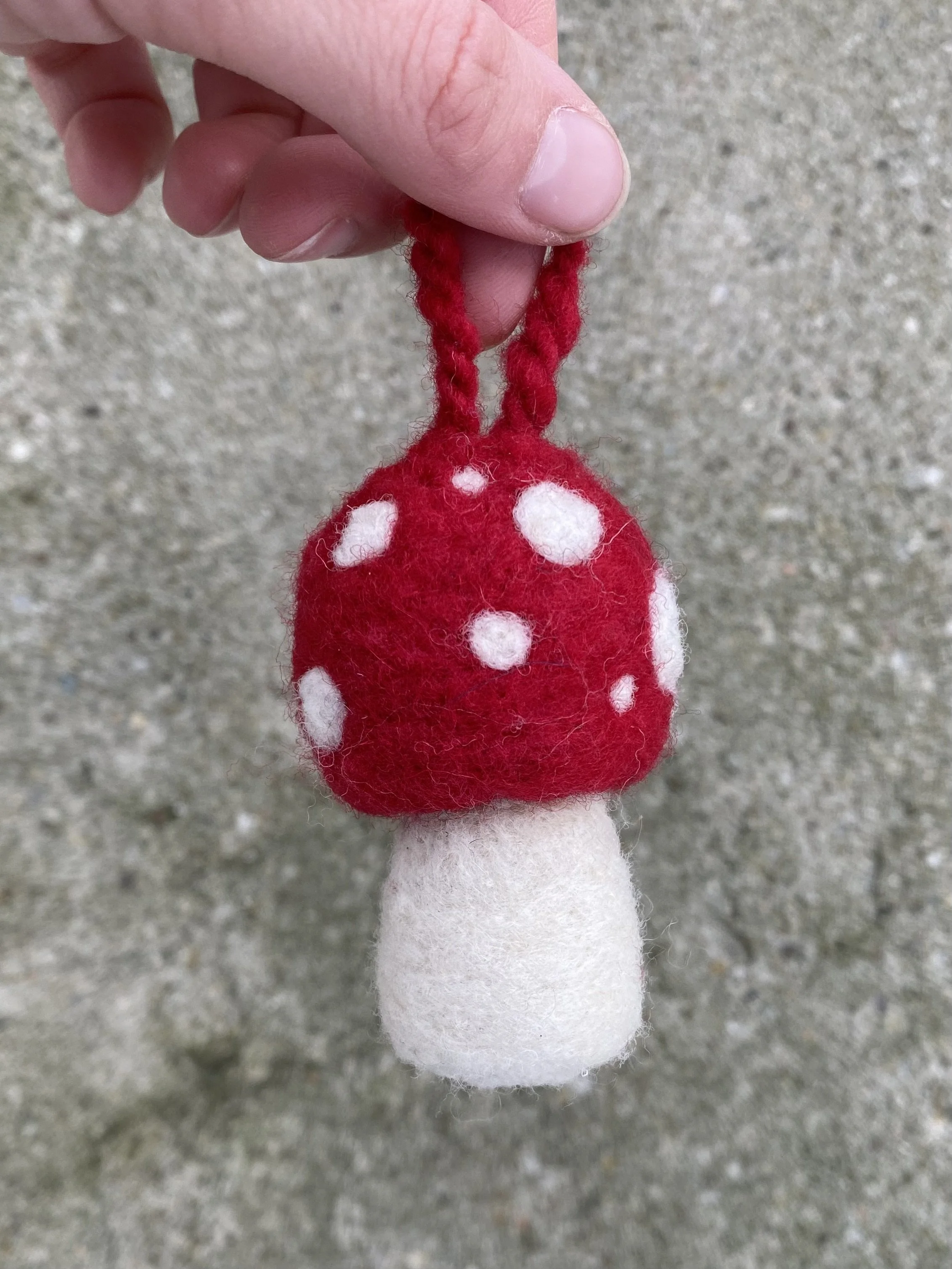 Red mushroom ornament