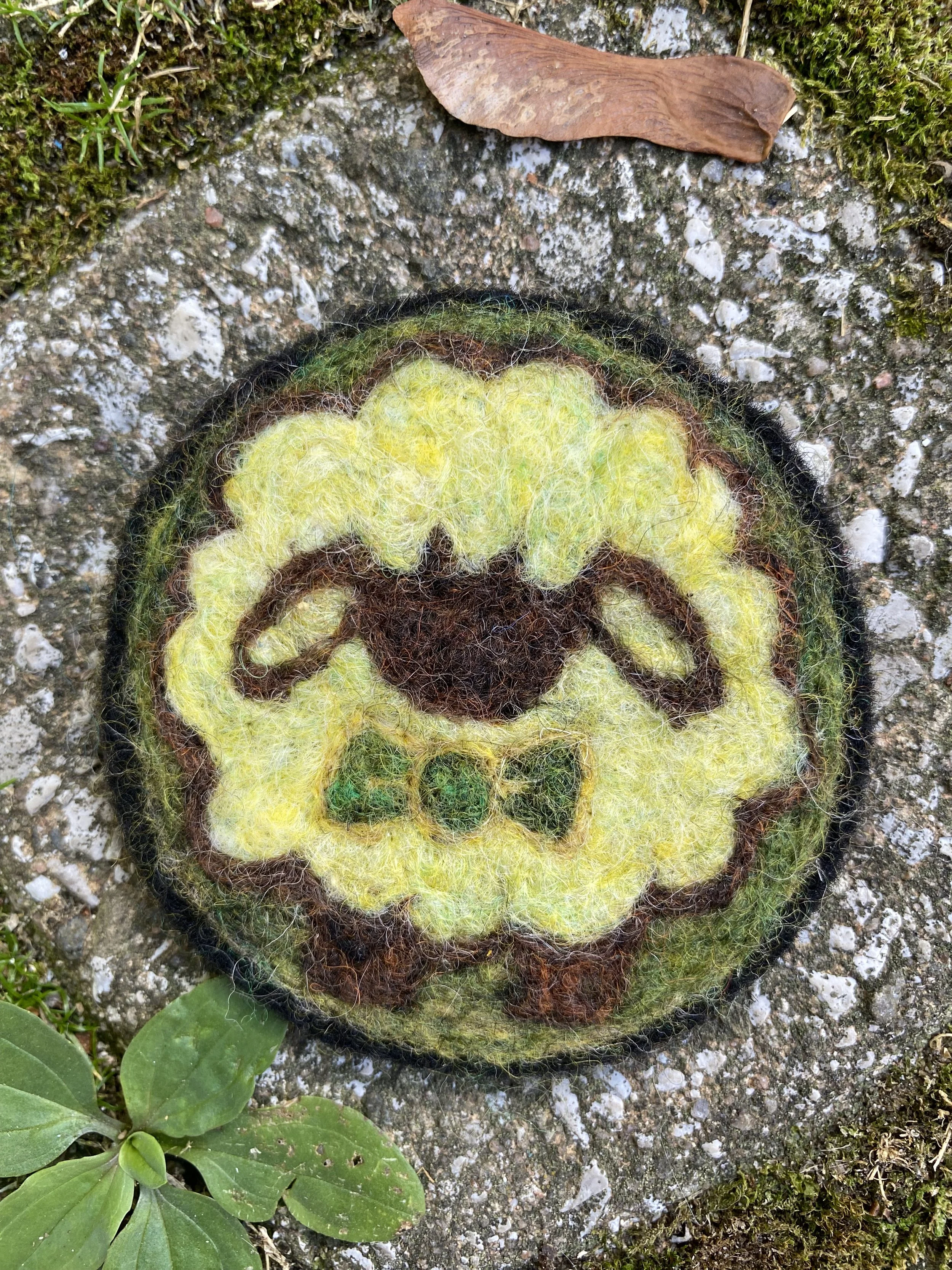 Green hat and tie sheep patch