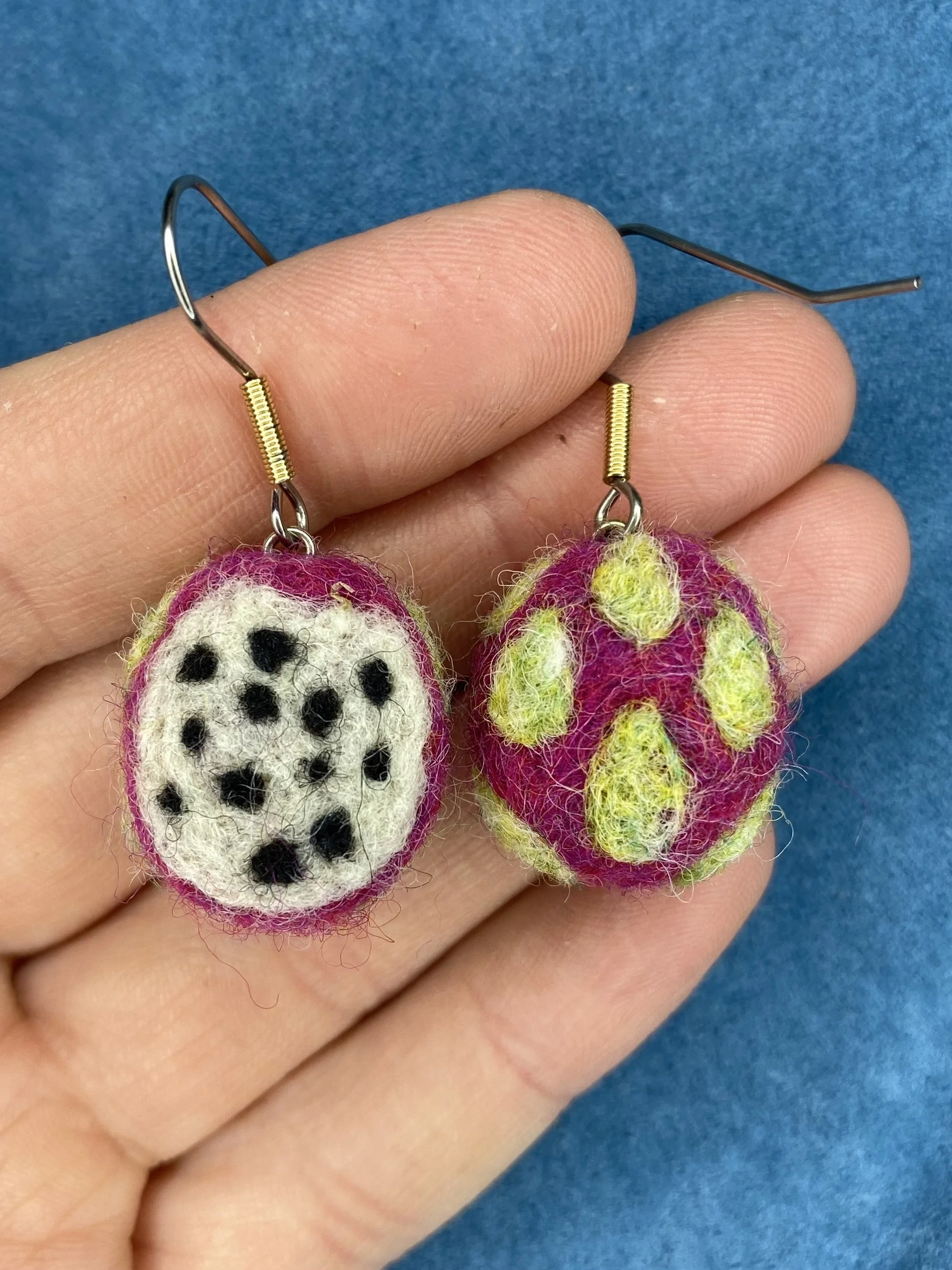 Dragon fruit earrings