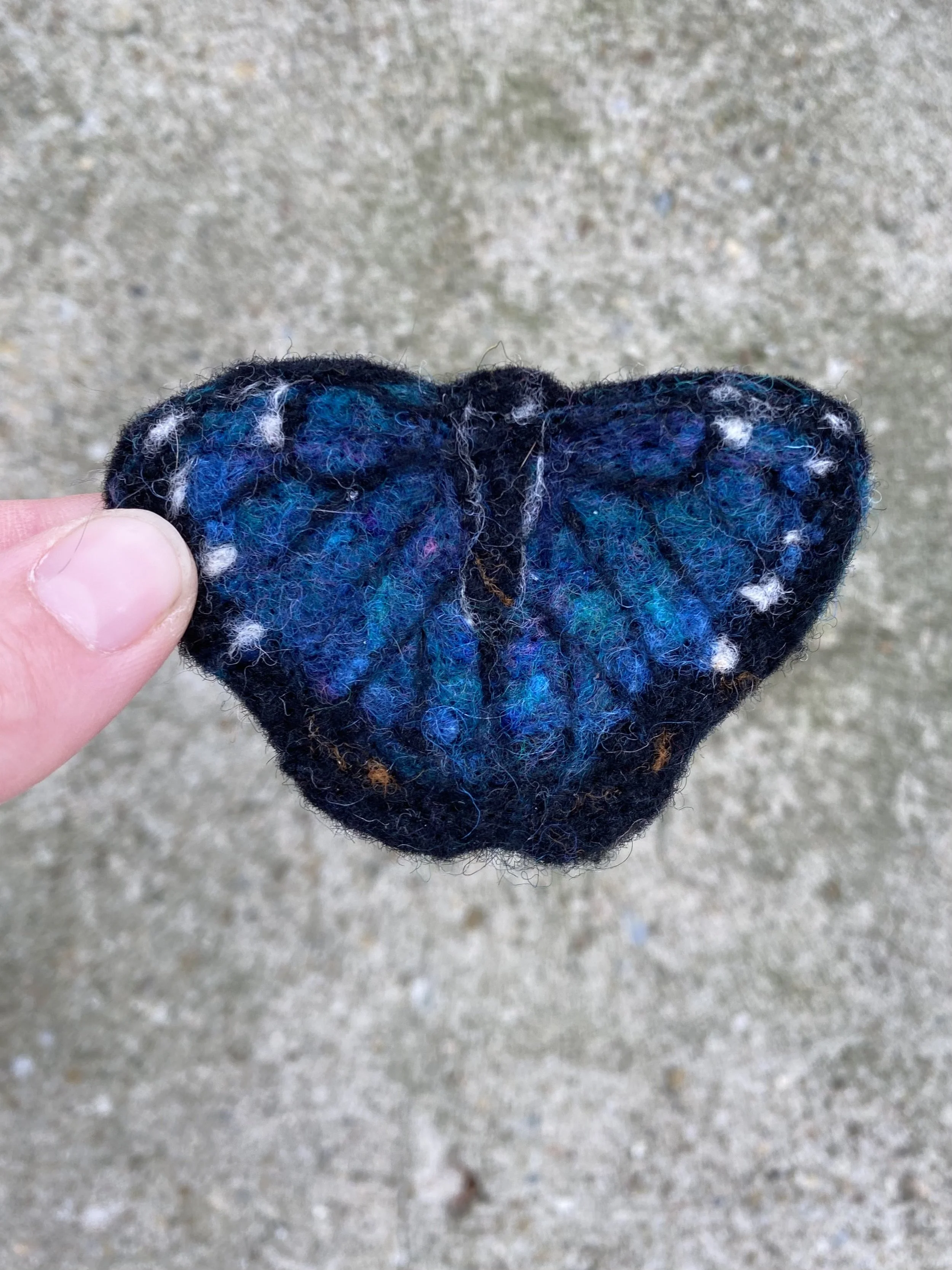 Blue butterfly patch