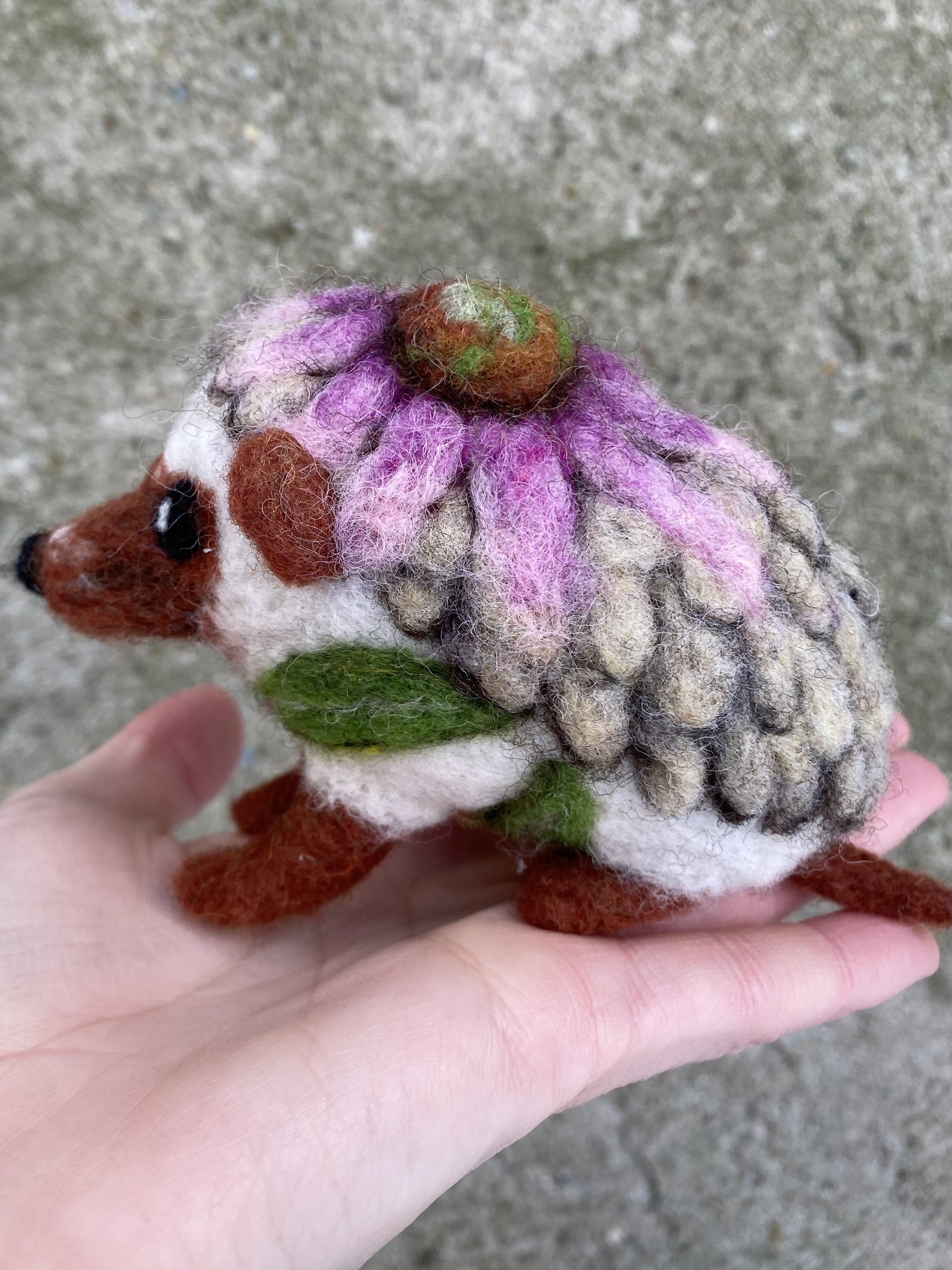 Hedgehog with flower