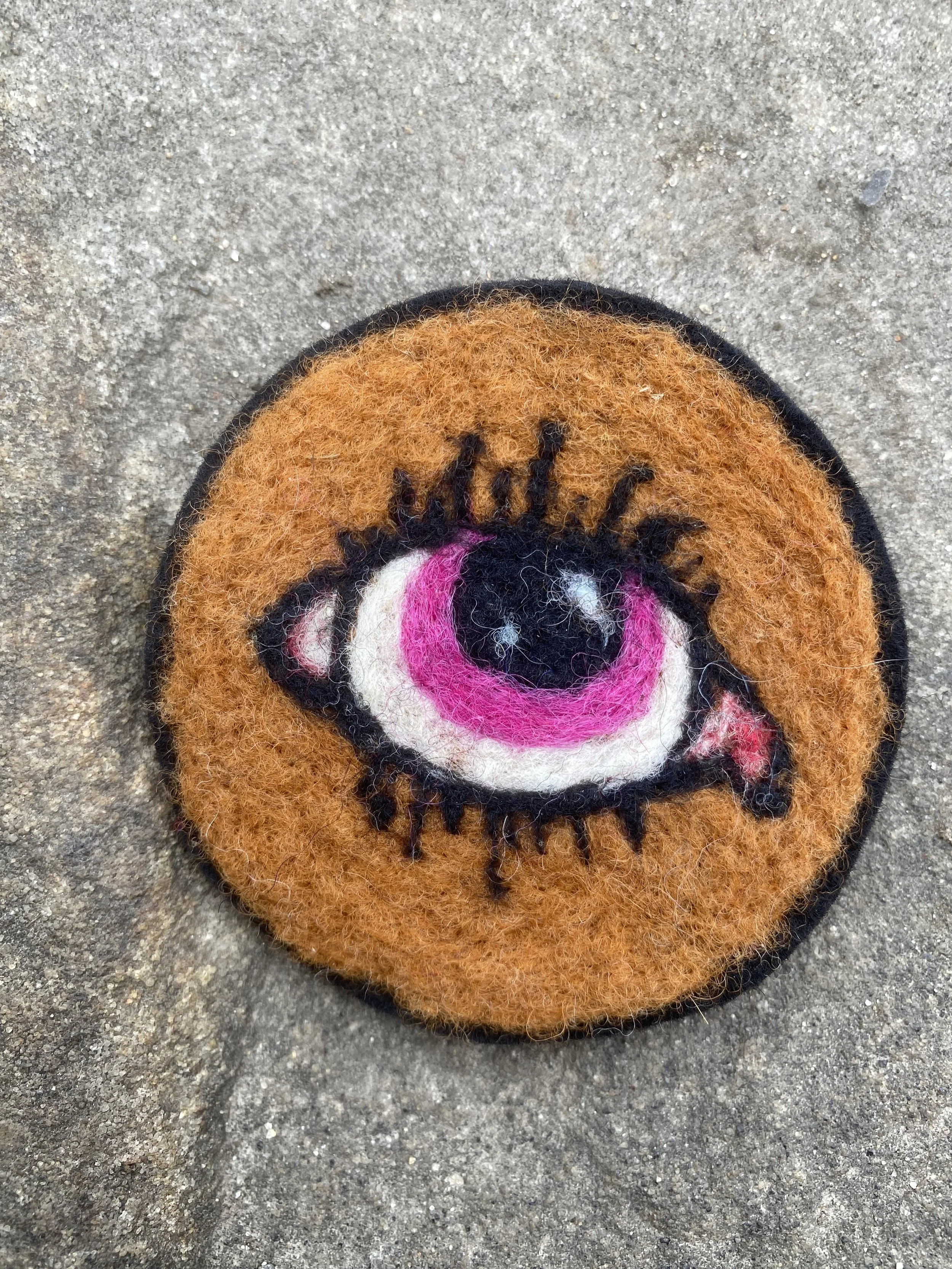Pink eyeball patch