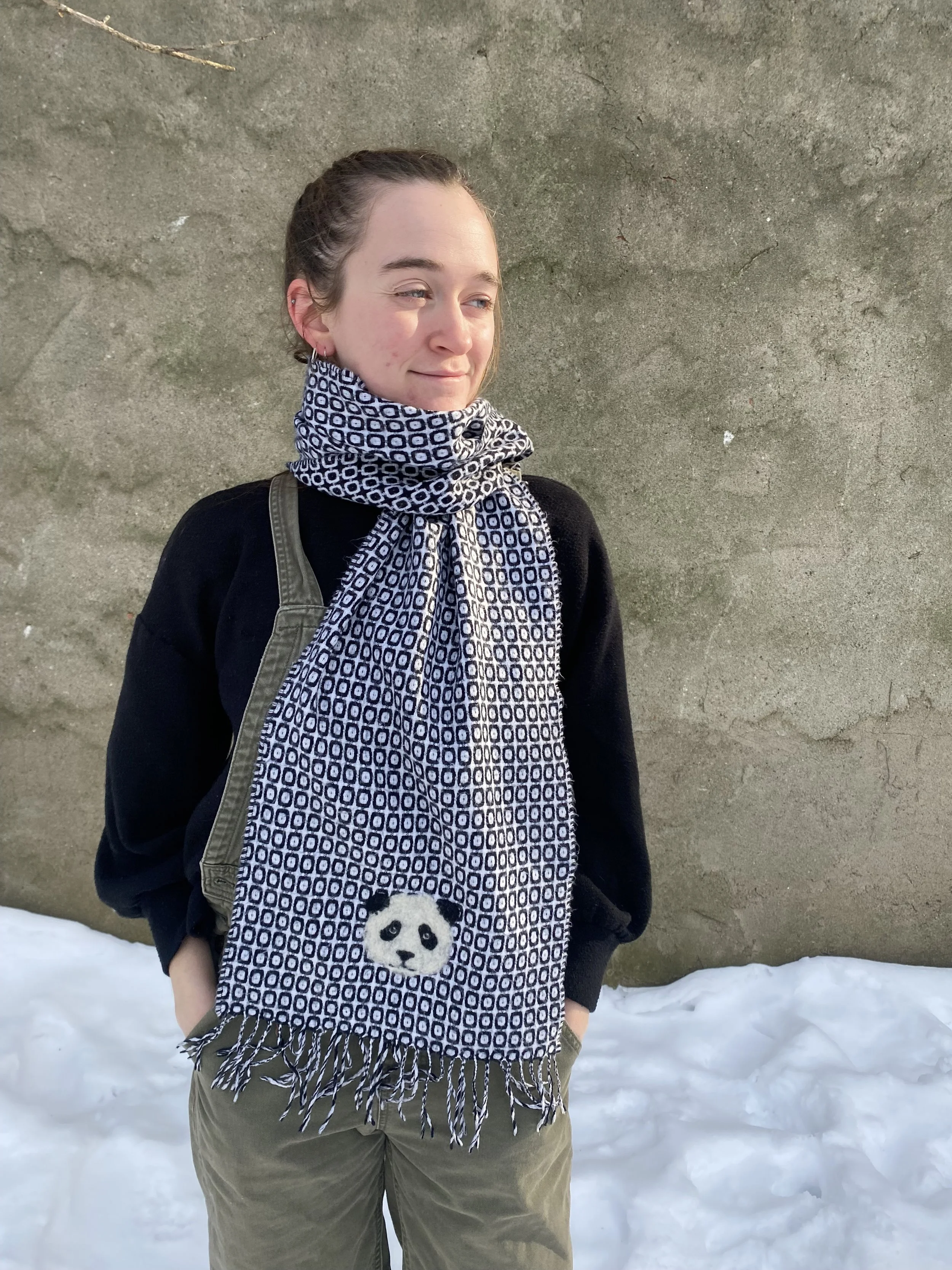 Panda cashmere scarf