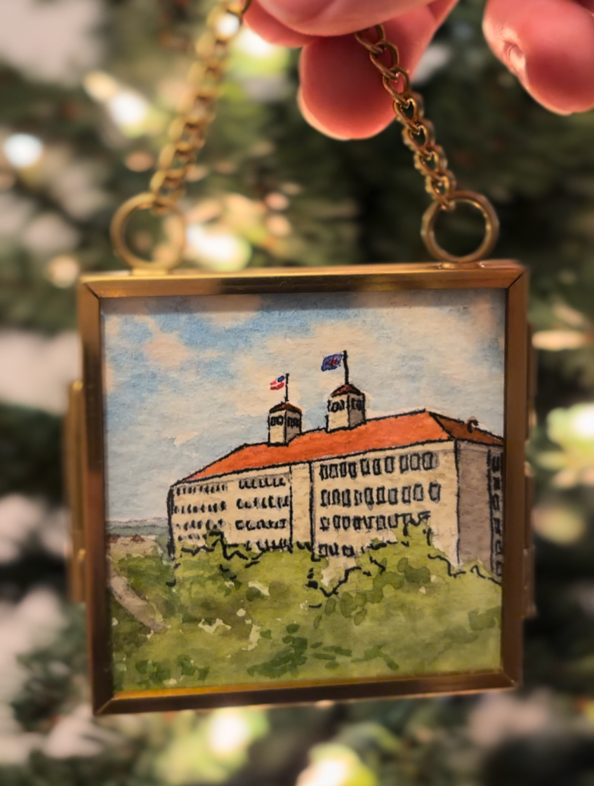 OG: KU Landmark Ornaments | Hand-Painted Original Watercolors