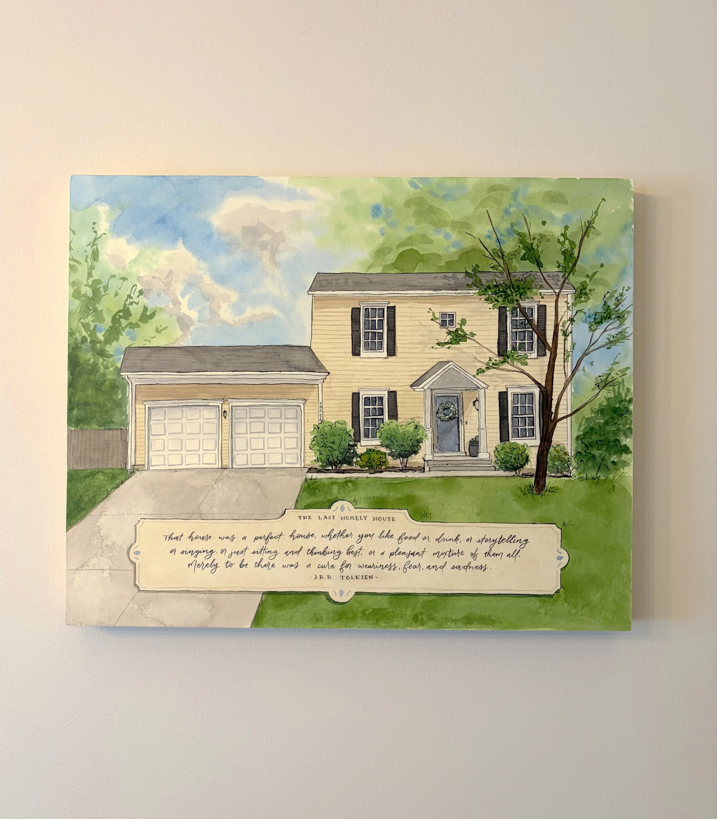 Custom Hand-Painted House Portrait | Original Watercolor Art