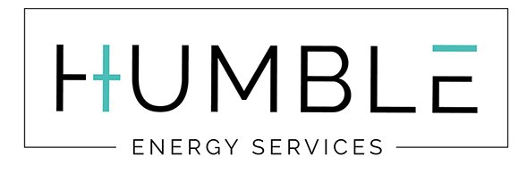 Logo for Humble Energy Services with black text and light blue accents.