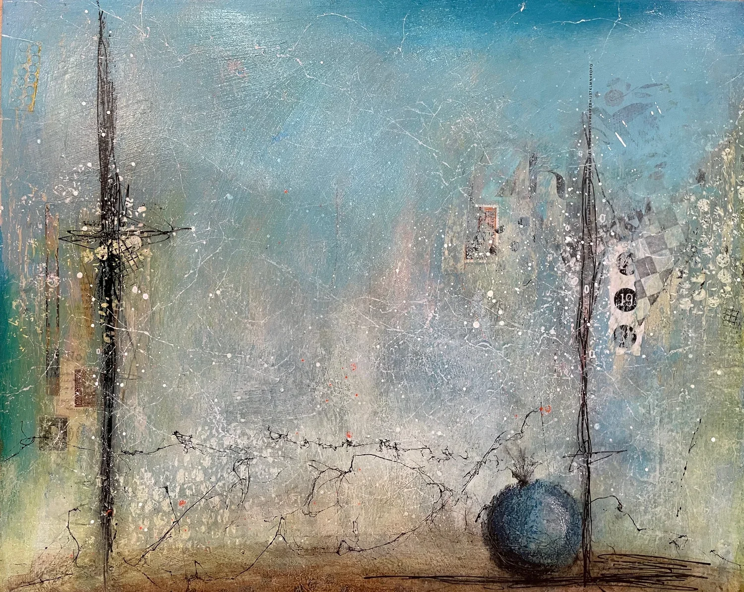 BLUE APPLE - 17” x 21”