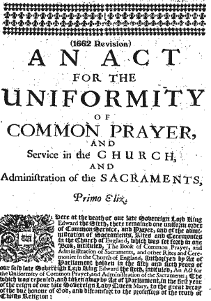 August 24, 1662 - Book of Common Prayer Instituted