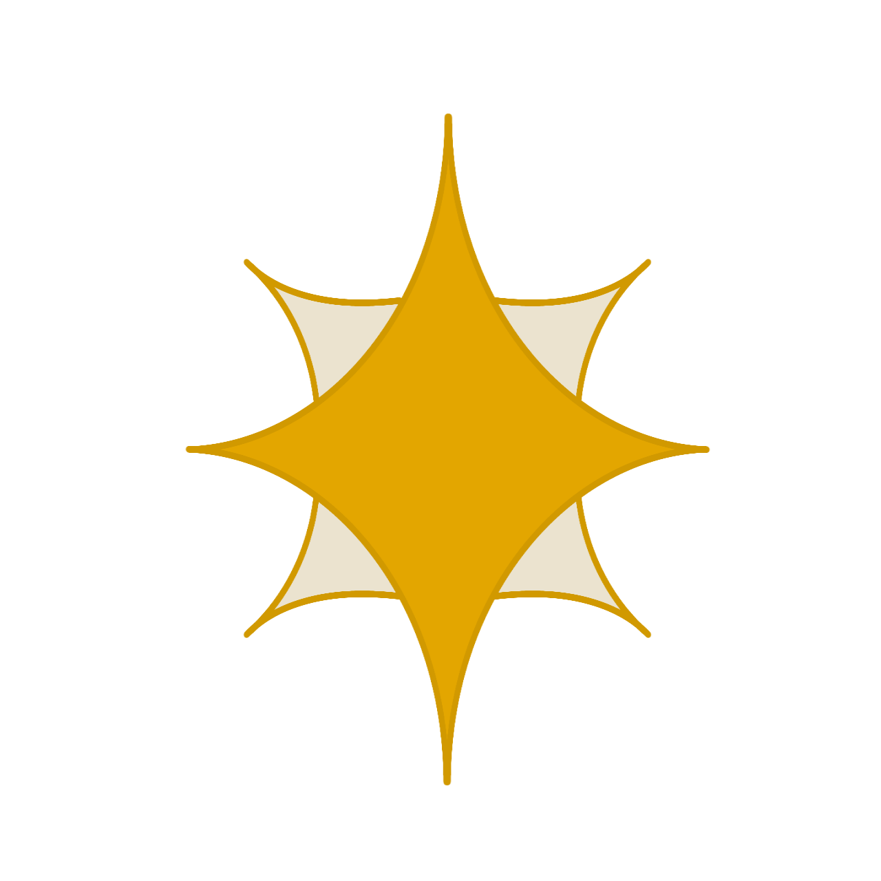 The HELTH logo features a gold, four-point star with a white outline on a white four-point star.