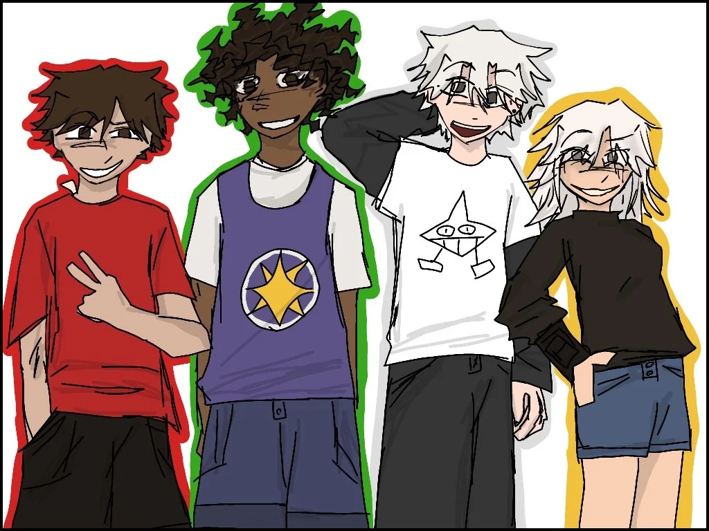 Meet the characters - WSDF homepage drawing 2