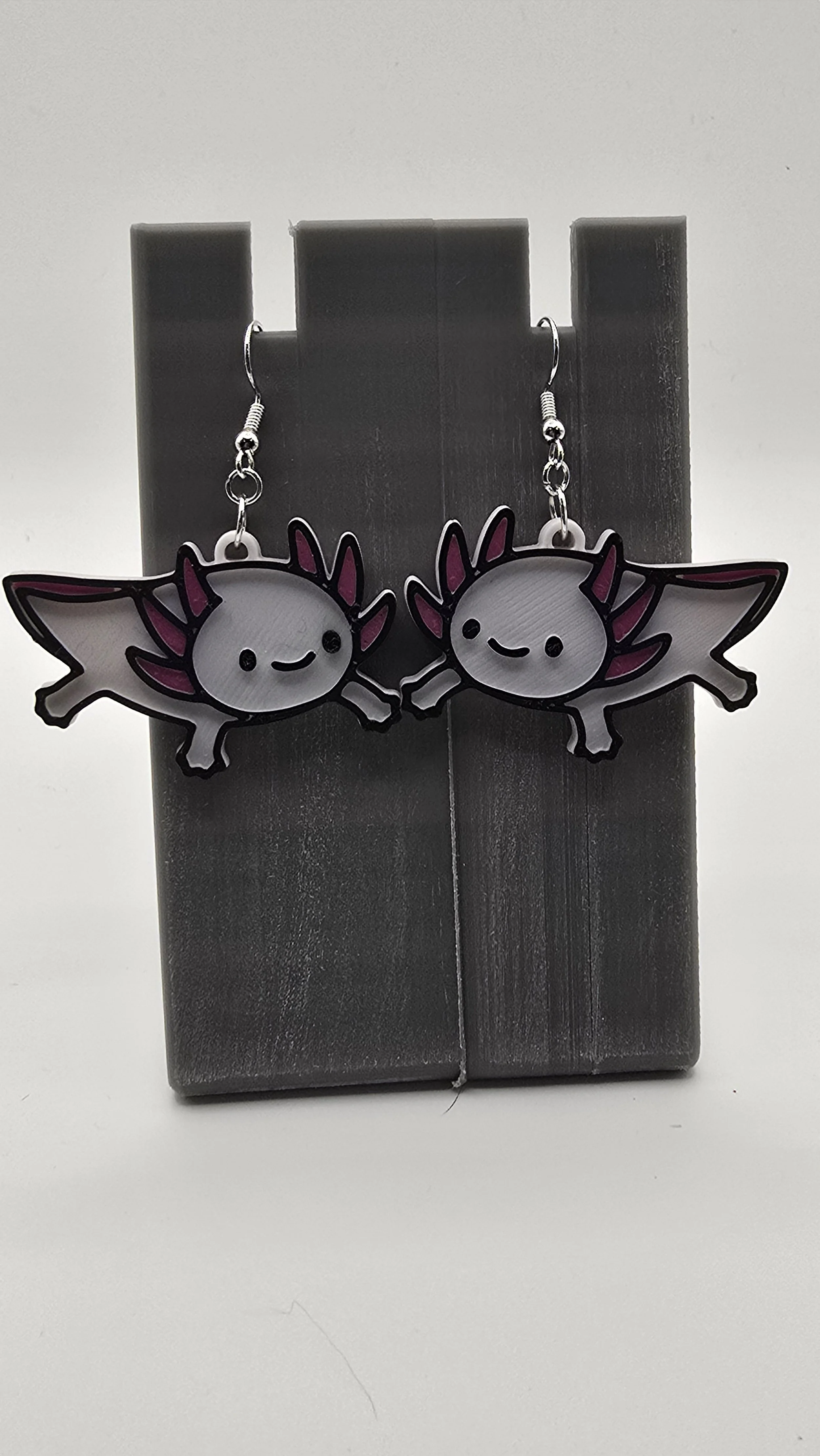 Axolotl Earrings -Pink