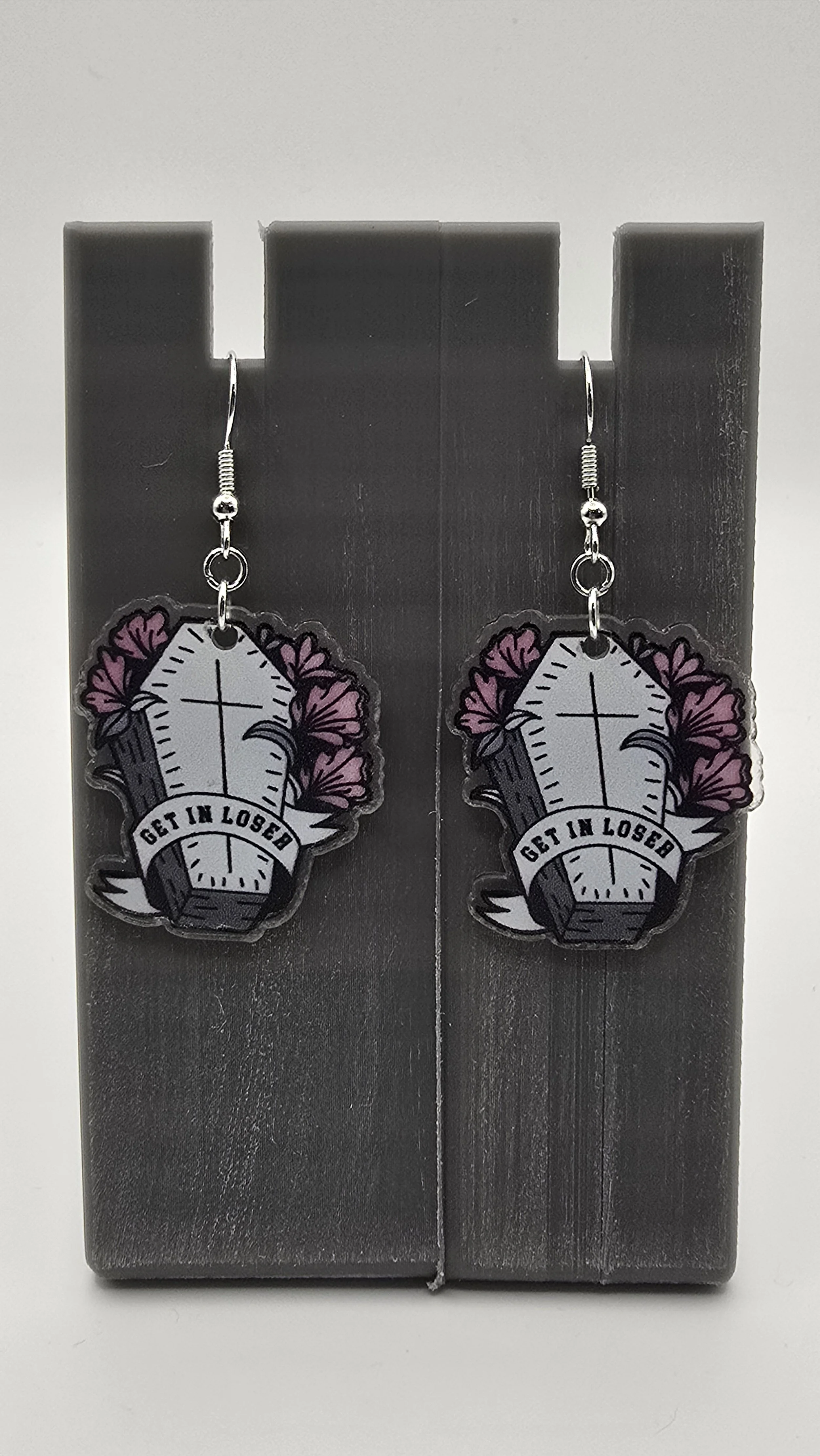 Get in Loser Coffin Earring