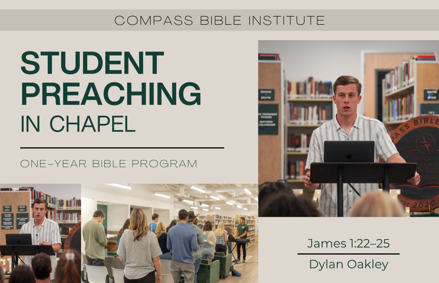 One-Year Bible Program Student Preaches in Chapel — Compass Bible Institute