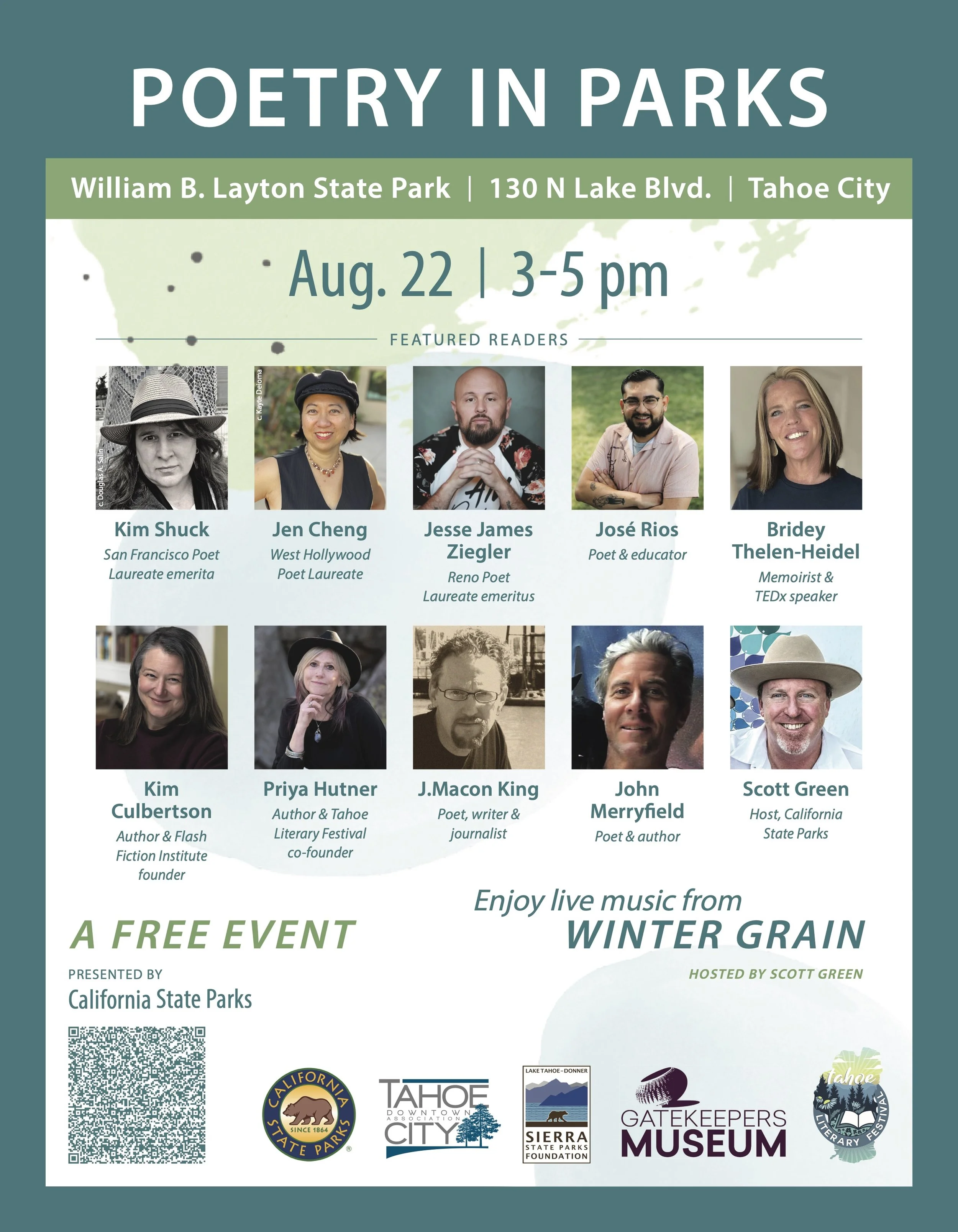 Poetry in Parks offered Aug. 22 