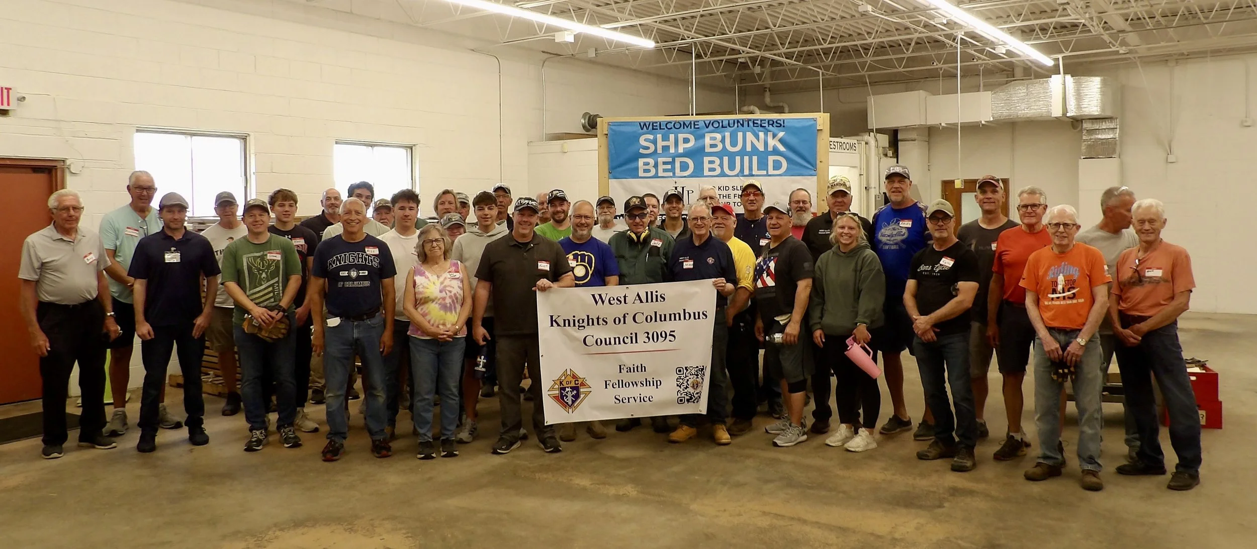 Our KC team at Sleep in Heavenly Peace.  We built 25 beds for kids in need in 2 hours !!