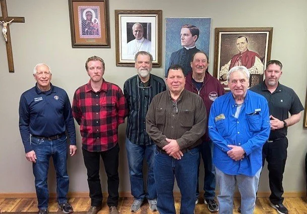 Our recent 2026 New Council Members
Front Row - Ed Rivard & Jeff Neibauer   

Back Row - GK Bill Beres & Zachary Hanson & Rob Grosch & Jeff Neibauer & Kurt Edgerton