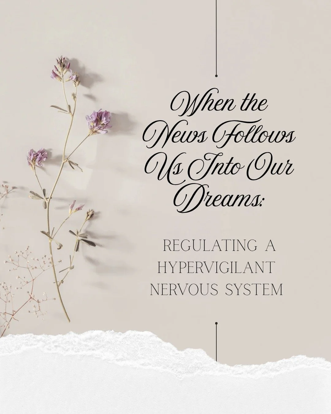 Lately, more people are finding that the stress of constant news and uncertainty is even following them into their sleep. Nightmares, restlessness, and hypervigilance are signs that the nervous system is stuck on high alert.

In my latest blog, I sha