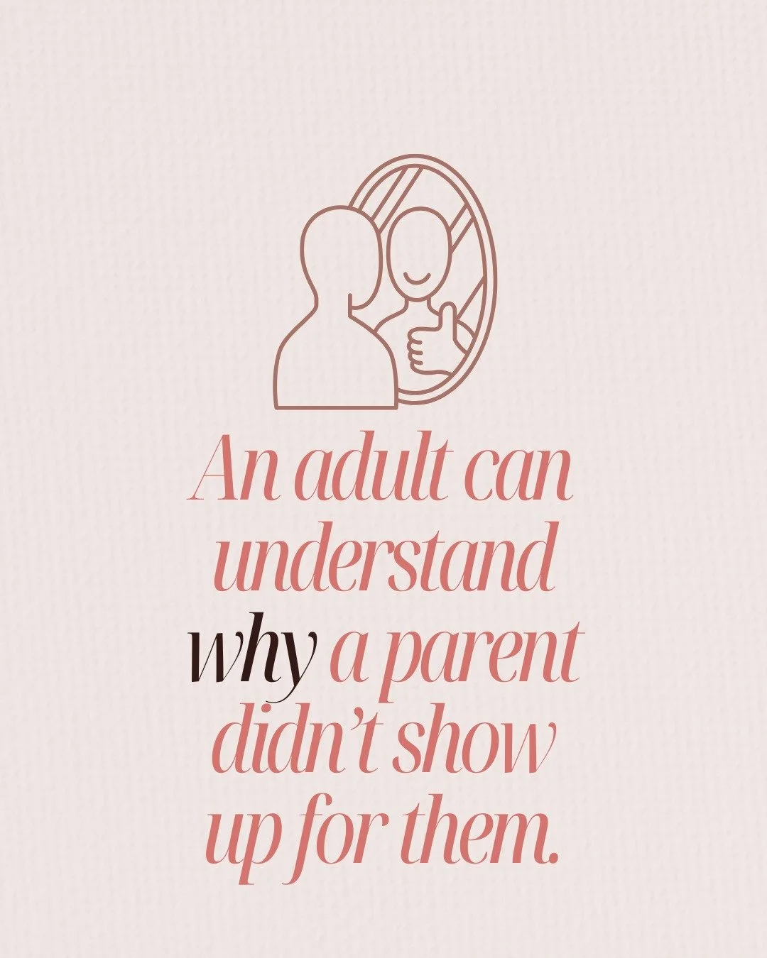 When you&rsquo;re a child and a parent doesn&rsquo;t show up for you &mdash;
you don&rsquo;t stop loving them.
You stop feeling safe.
Years later, as an adult, you might understand why they couldn&rsquo;t be what you needed &mdash;
the logic makes se