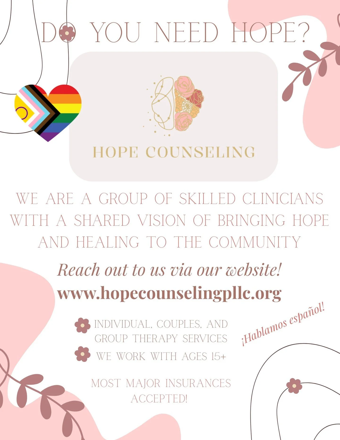 🌟 Now Accepting New Clients! 🌟

We&rsquo;re pleased to share that Liz Zuk, LPC, LMFT, Amanda, LCSW, Angela Alonzo, LPCC, and Adriana are all currently accepting new clients with immediate availability.

Liz Zuk, LPC, LMFT
Liz is Bilingual and works