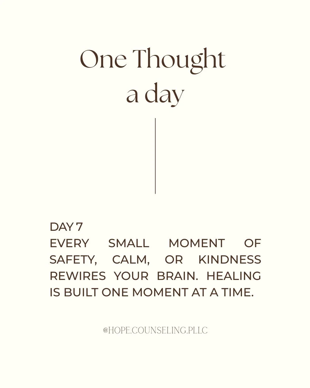 One Moment at a Time

Every small moment of safety, calm, or kindness rewires your brain. Healing is built one moment at a time.

You don&rsquo;t need huge breakthroughs to grow &mdash; your nervous system softens through repeated experiences of safe