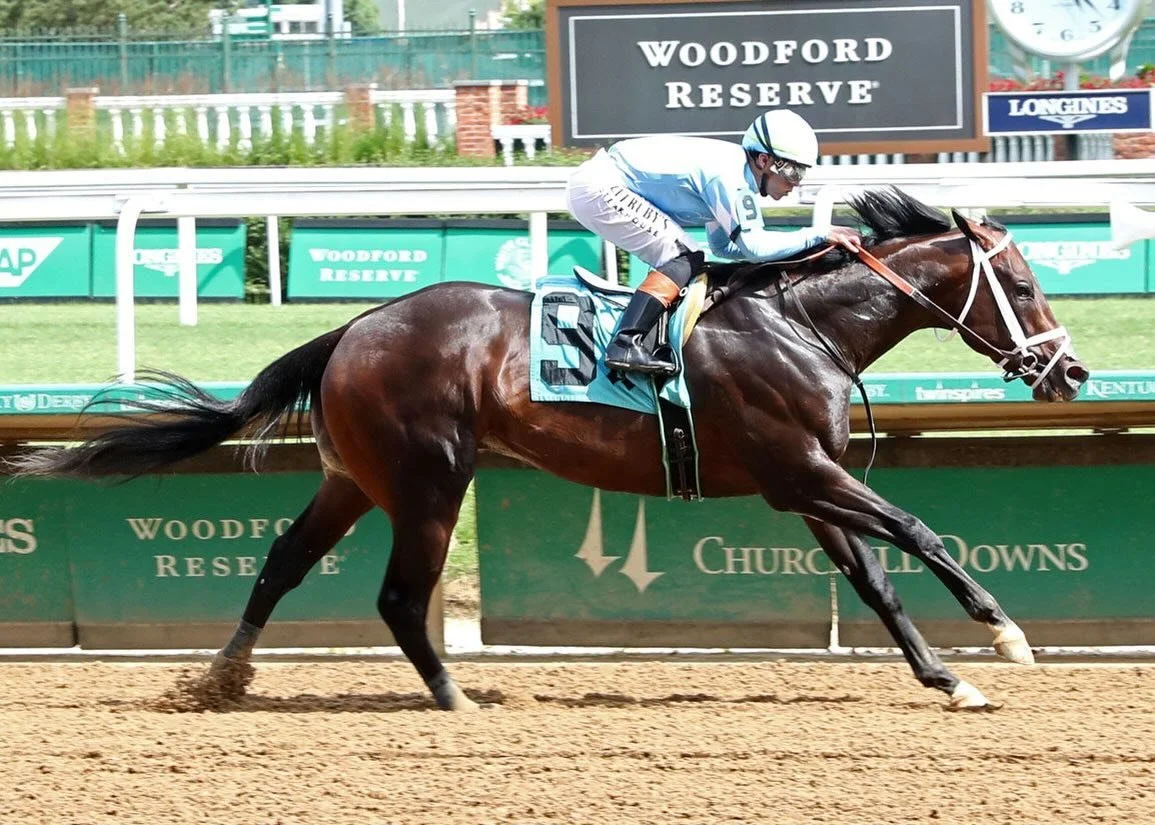 American Man dominates at @churchilldowns with @irad_ortiz aboard. Grateful for Dallas Stewart and the whole team🩵🇺🇸
