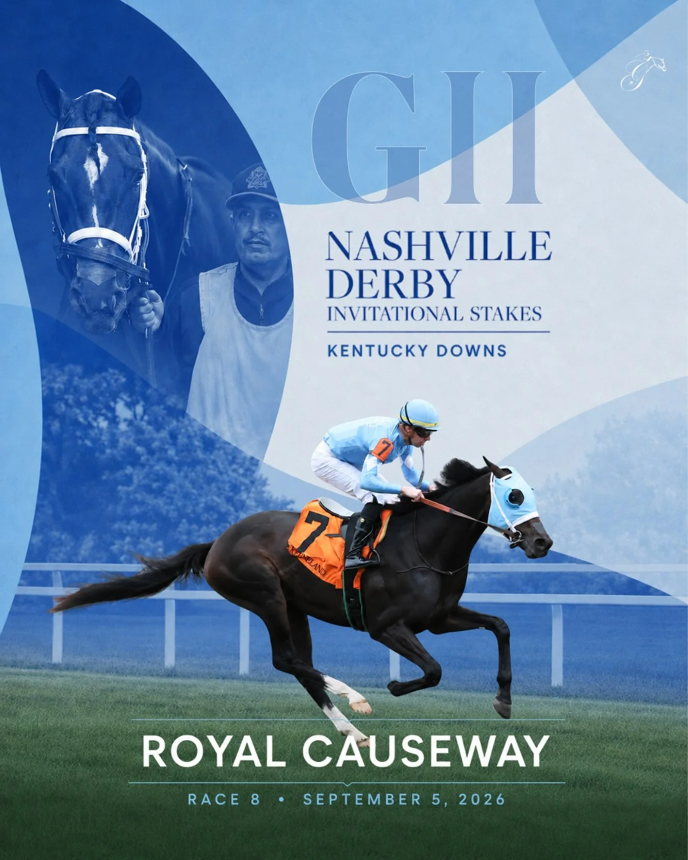 The road leads to Nashville. Royal Causeway is ready for the Derby🤠🩵

Tomorrow. 4PM ET on NBC &amp; Peacock. @kydownsracing 

📸: @owneycreative