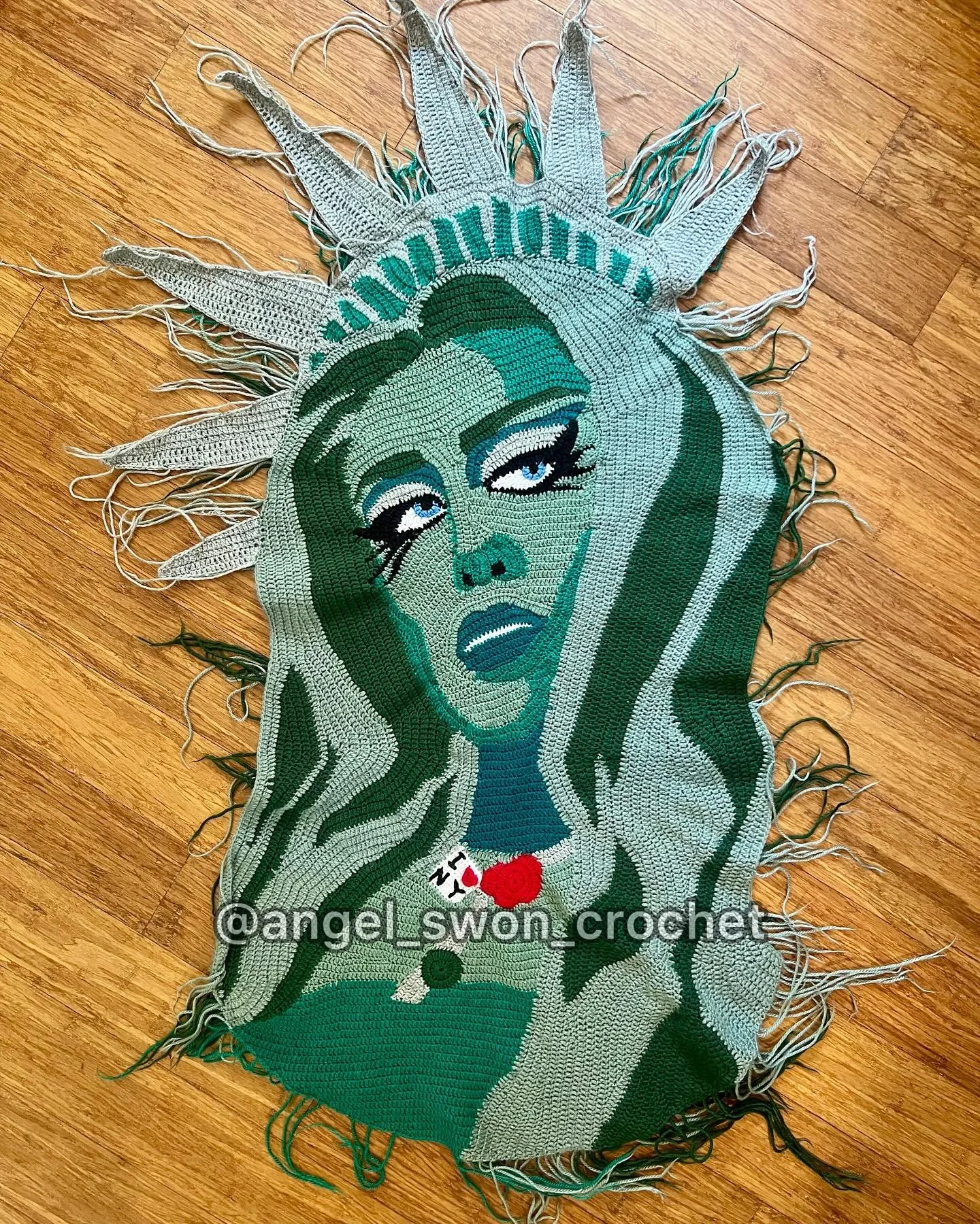 Remember that one time I crocheted @chappellroan ? #chappellroan #crochet #freeformcrochet #fiberart #yarnart