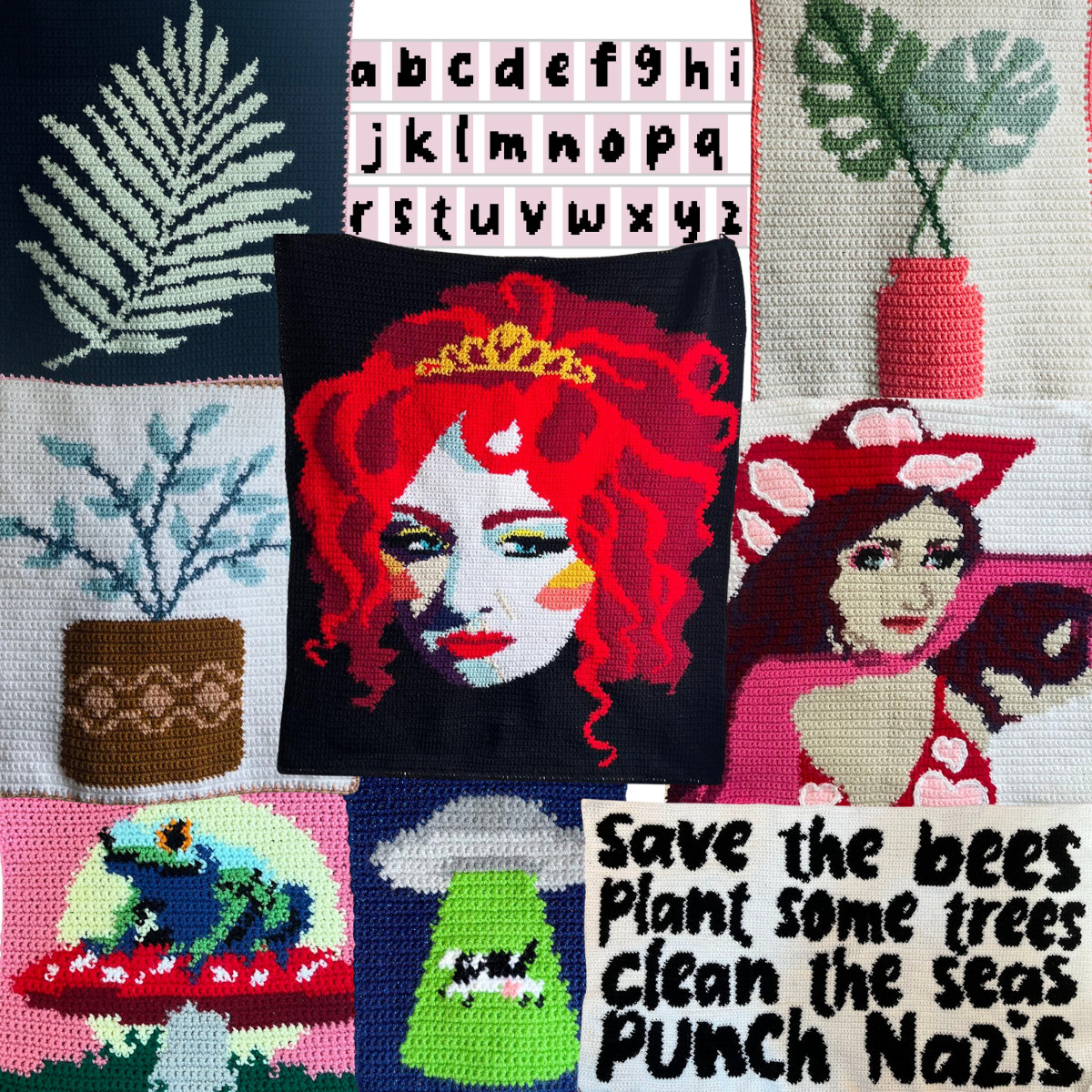 A collection of tapestry crochet patterns by Angel Swon.