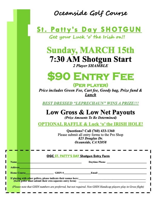 St. Patty's Day Shotgun