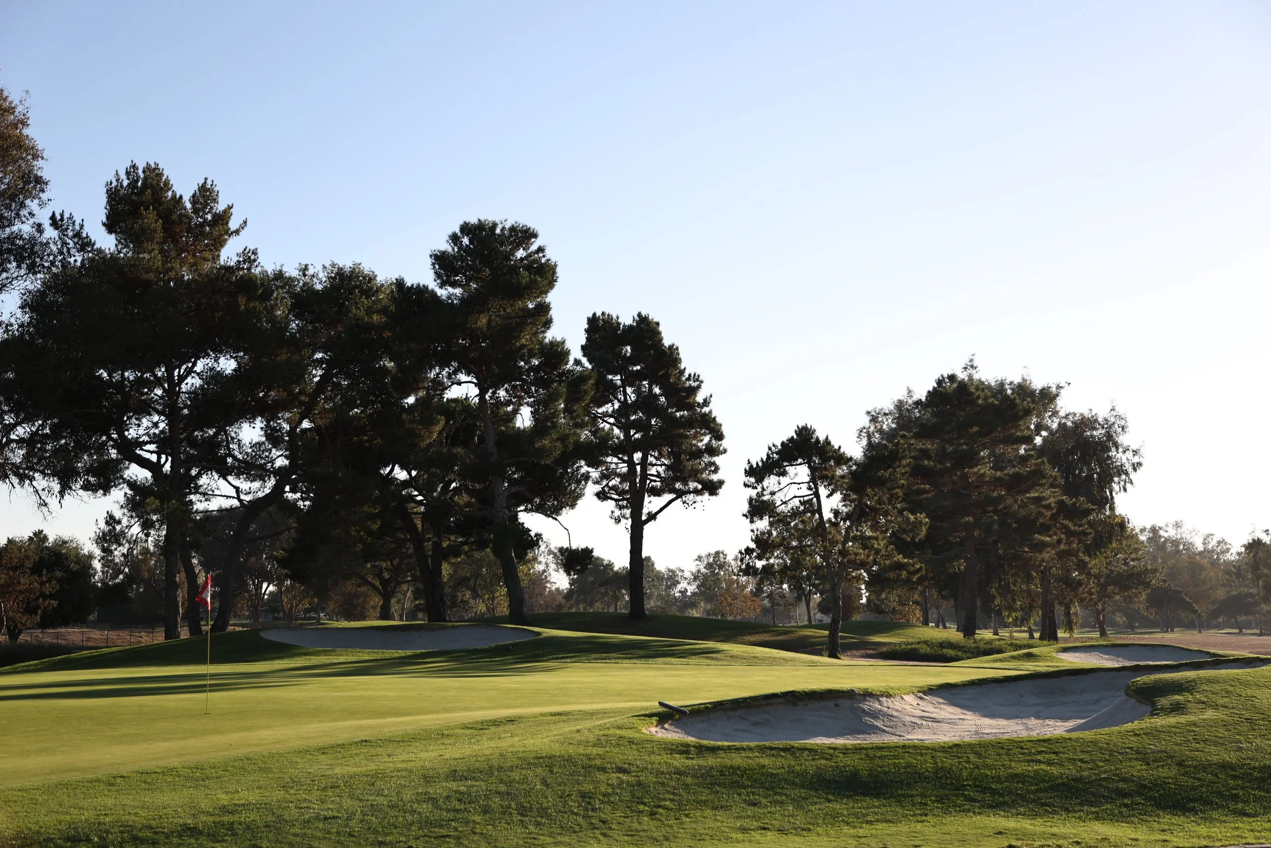 Oceanside Golf Course putting green at dusk