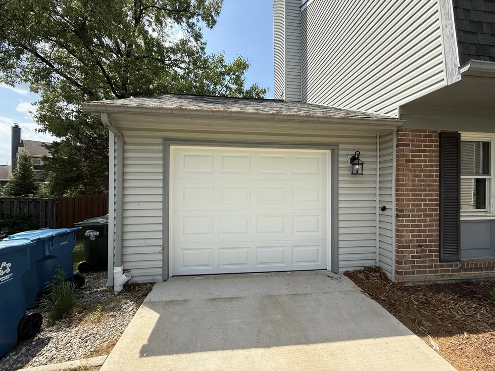 Completed residential garage door replacement by Luxreen Garage Door