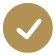 A beige checkmark icon inside a circle.