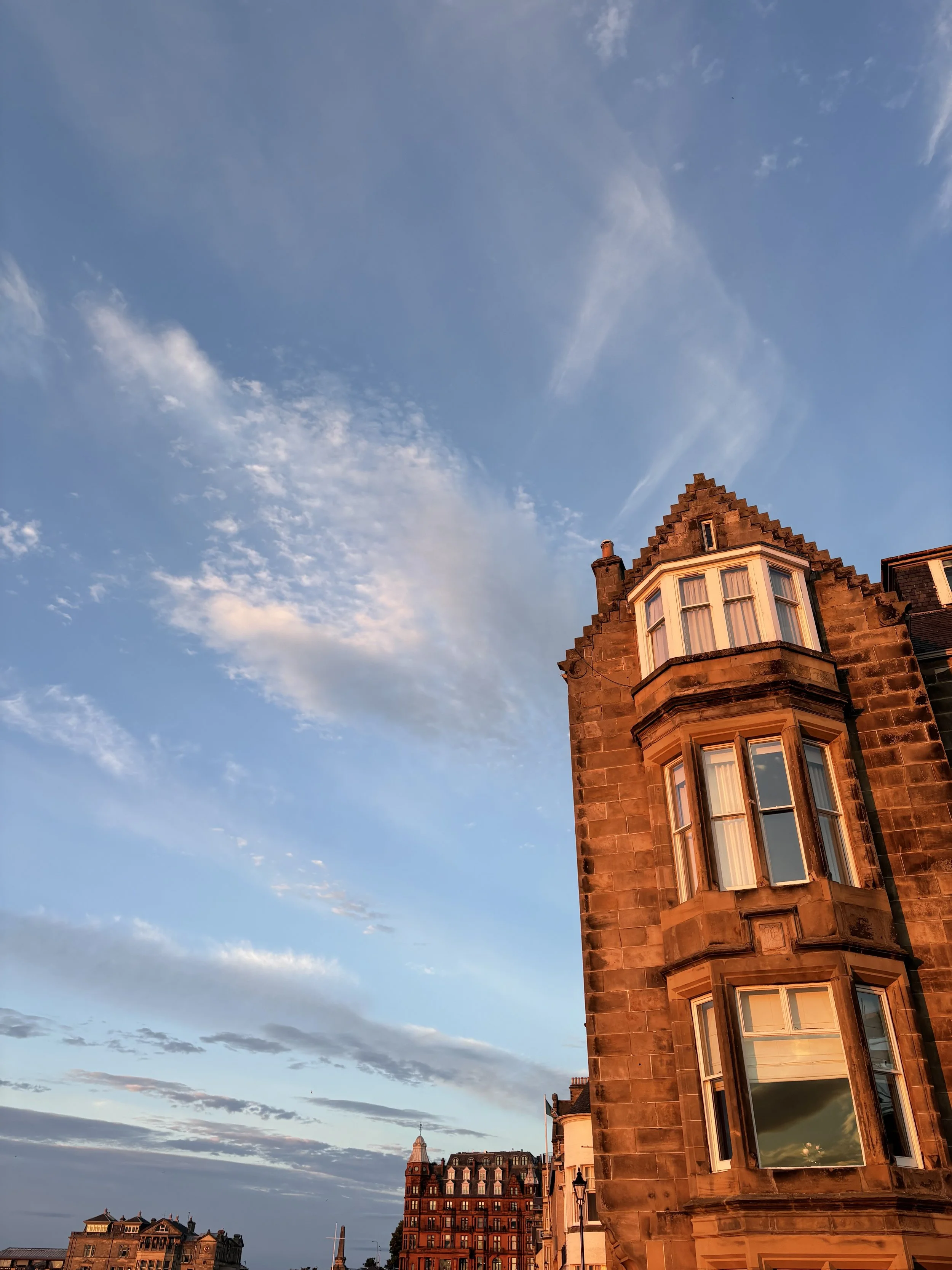 A historic stone building in St Andrews, Scotland.
