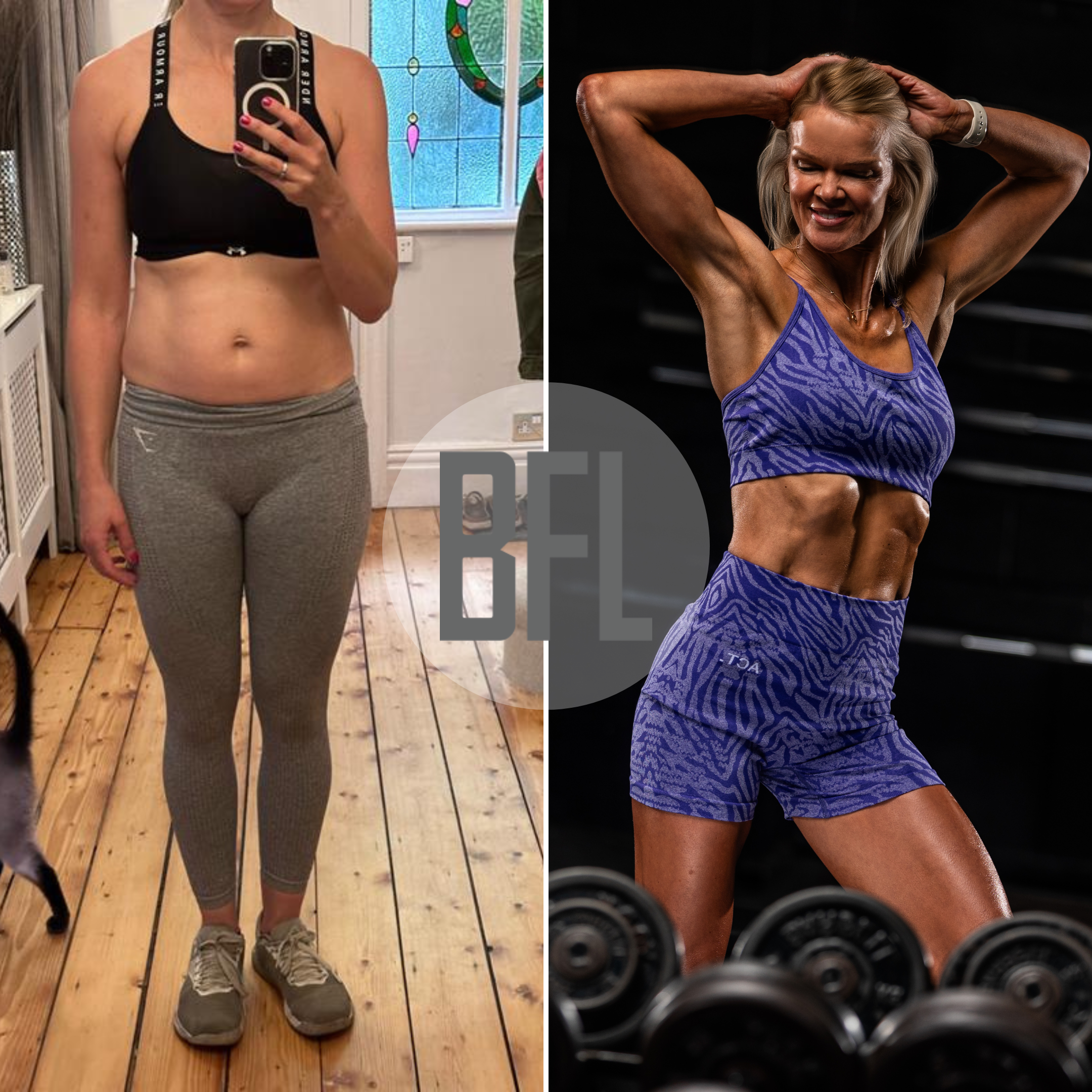 "Mother to two and coming up to 50, I would love to get rid of the mum tum and be in the best shape of my life" - Sophie -