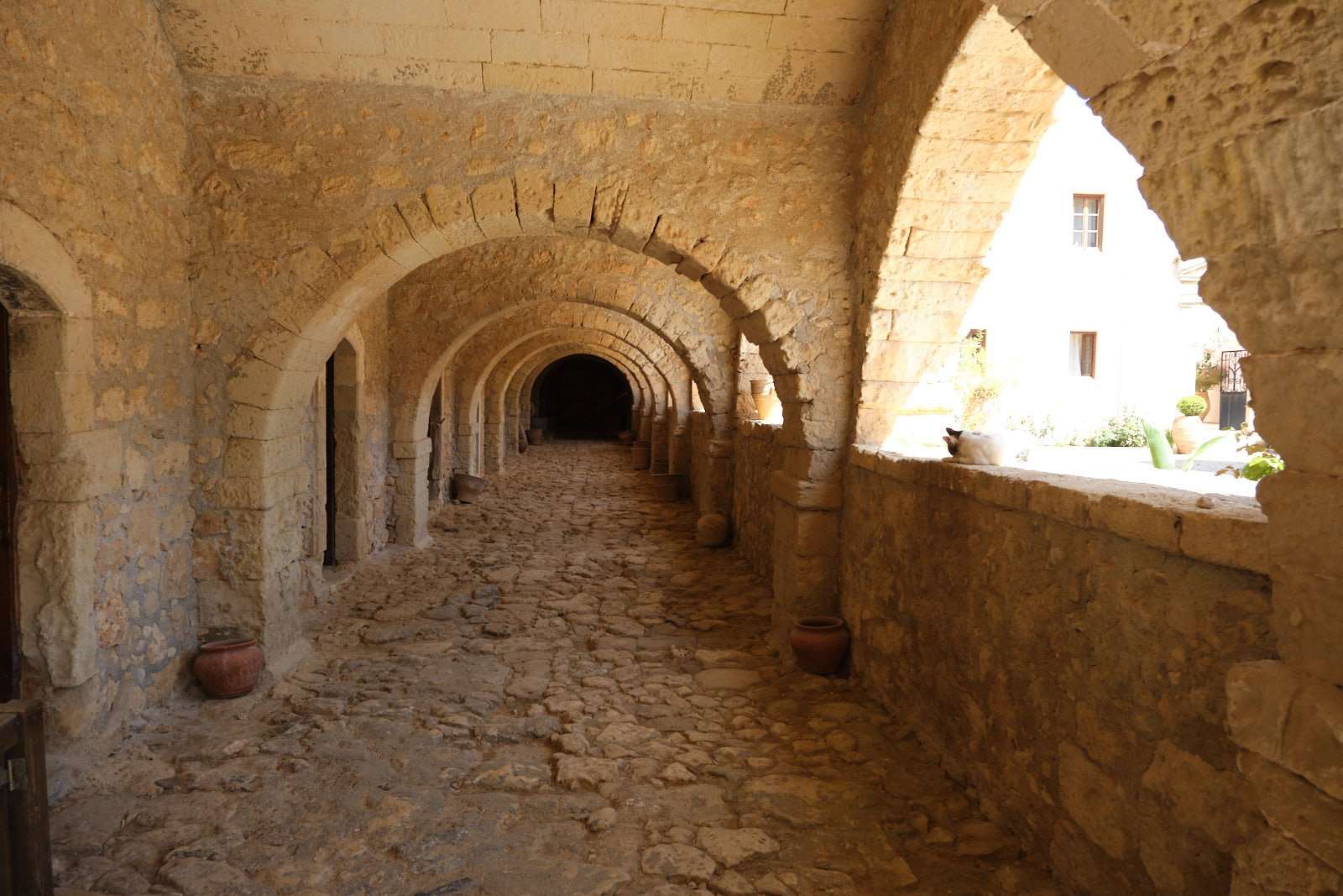 Arkadi Monastery walkway-Crete