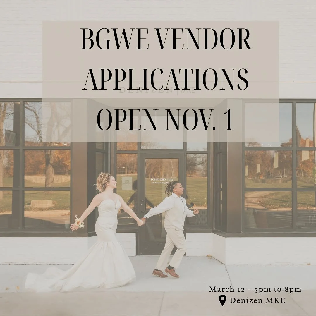 Hey you👋🏼👋🏾👋🏿 

Wanna be a vendor at the BGWE?! Applications open on November 1st! ❤️🌈