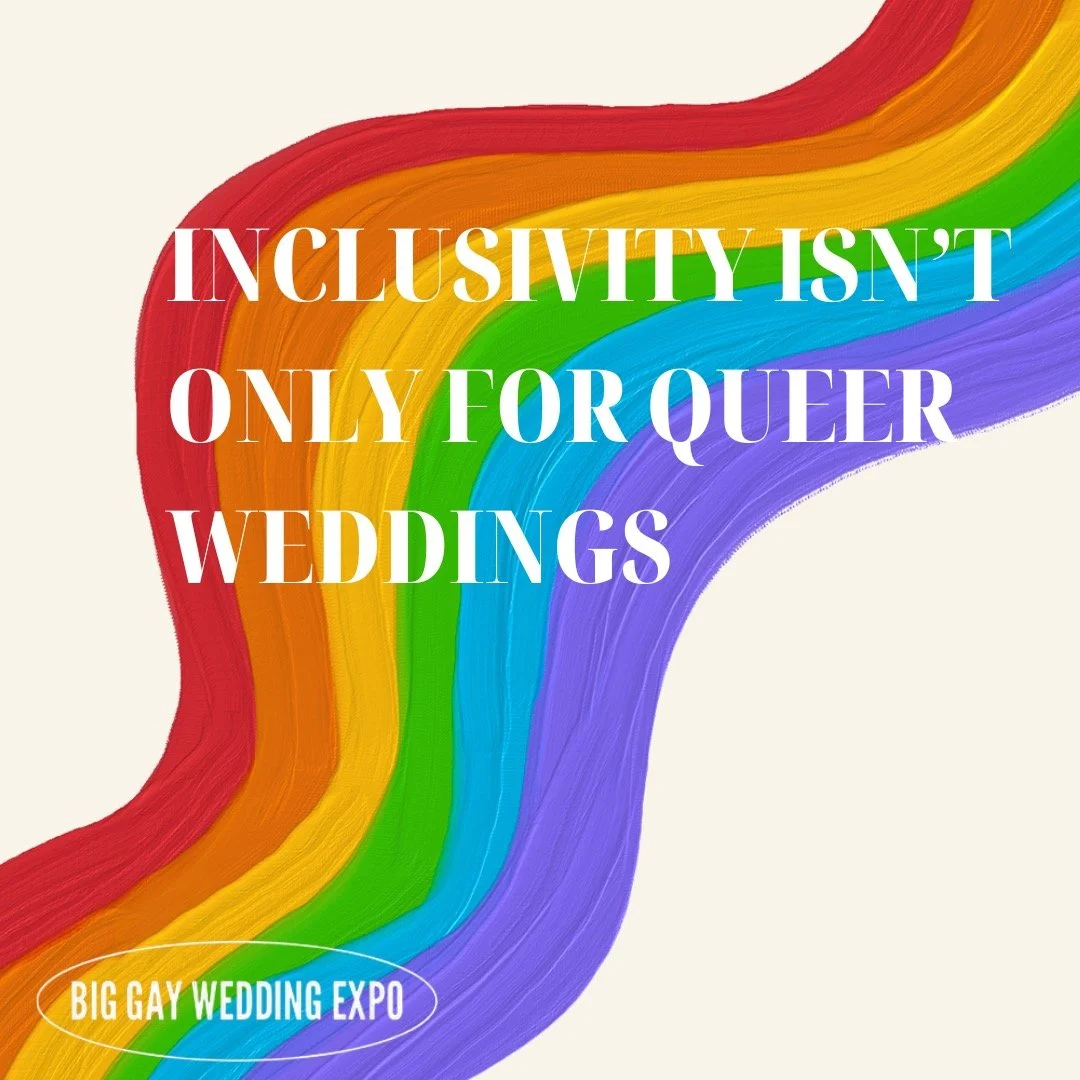 ON THE BLOG: Inclusivity isn't only for queer weddings. Learn more about allyship and why inclusivity is just as important at straight weddings. 🤍Click the link in our bio to head to our website.