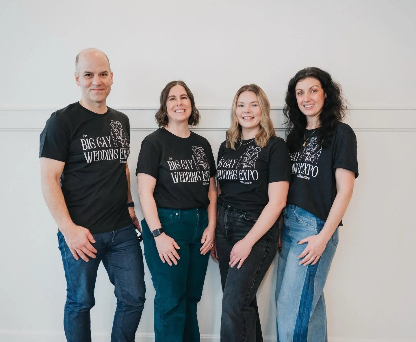 Meet your BGWE hosts team: Brandon, Veronica, Peyton and Amber.👫🏻👩🏻&zwj;🤝&zwj;👩🏼 Each of us dedicated to creating a welcoming, fun, diverse and supportive planning experience for ALL couples. It all started with business that already champione