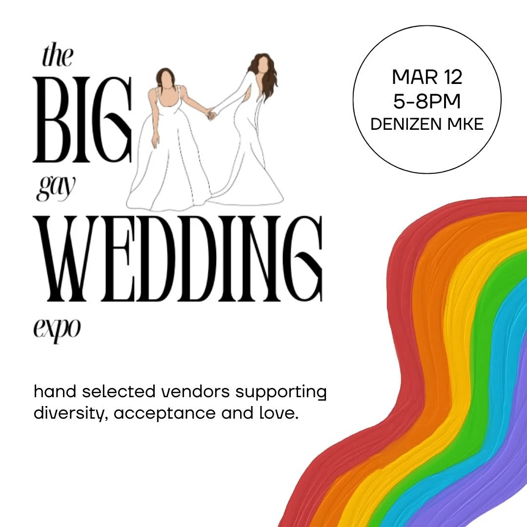 Here&rsquo;s the deets&hellip;

BGWE aka the gayest wedding show ever
📆 Thursday, March 12
⏰ 5-8pm
📍 Denizen MKE

See ya there🫶🏼🫶🏽🫶🏾