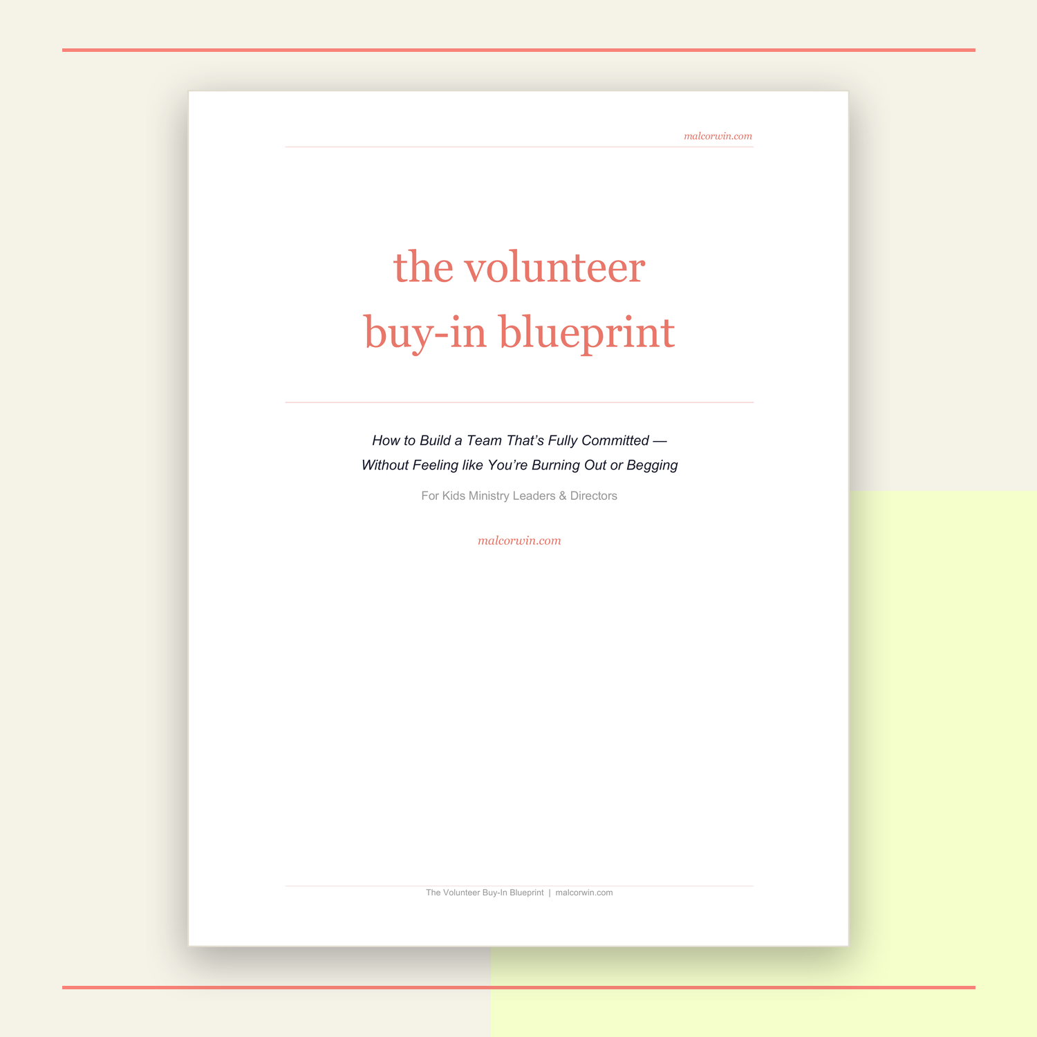 the volunteer buy-in blueprint