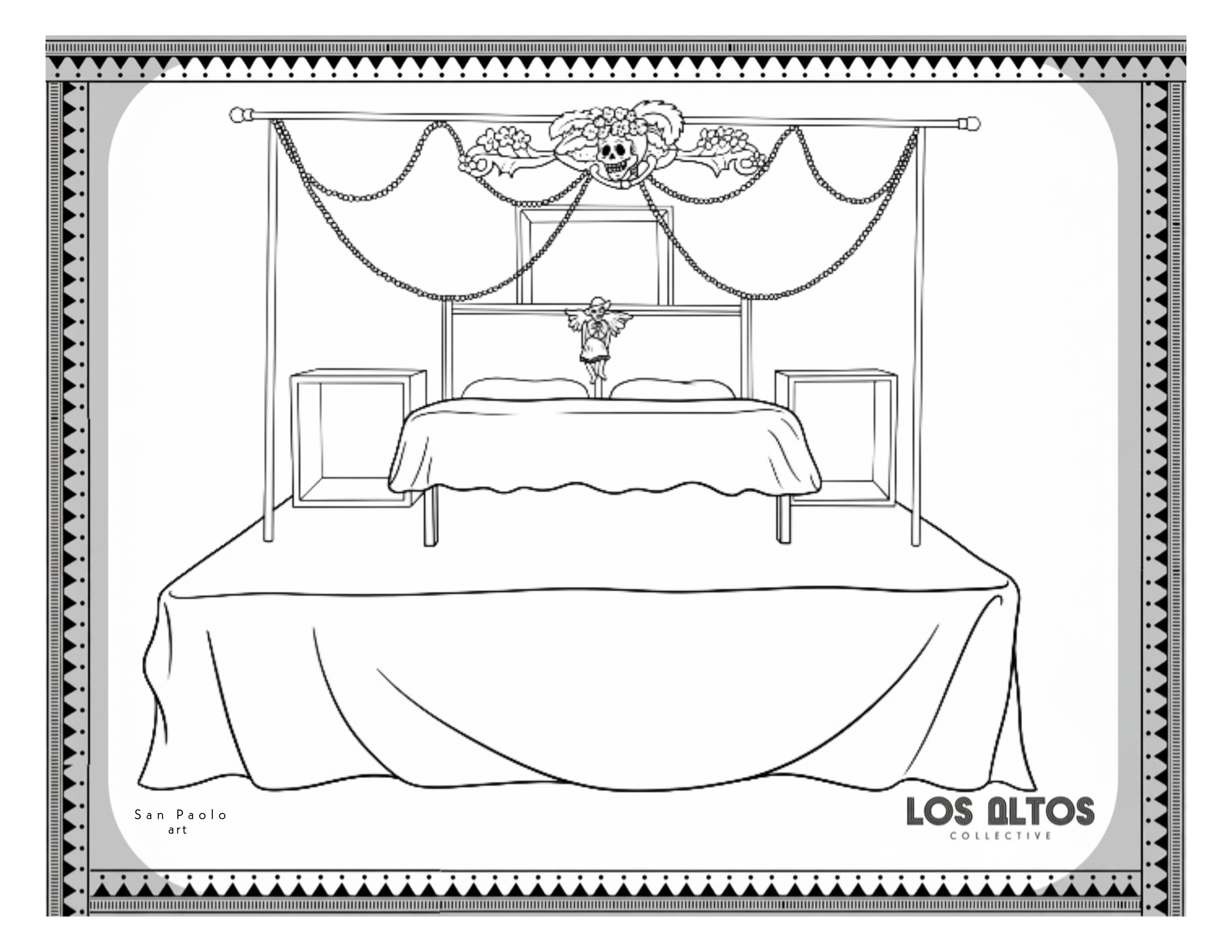 Dia De Los Muertos Altar Sheet
