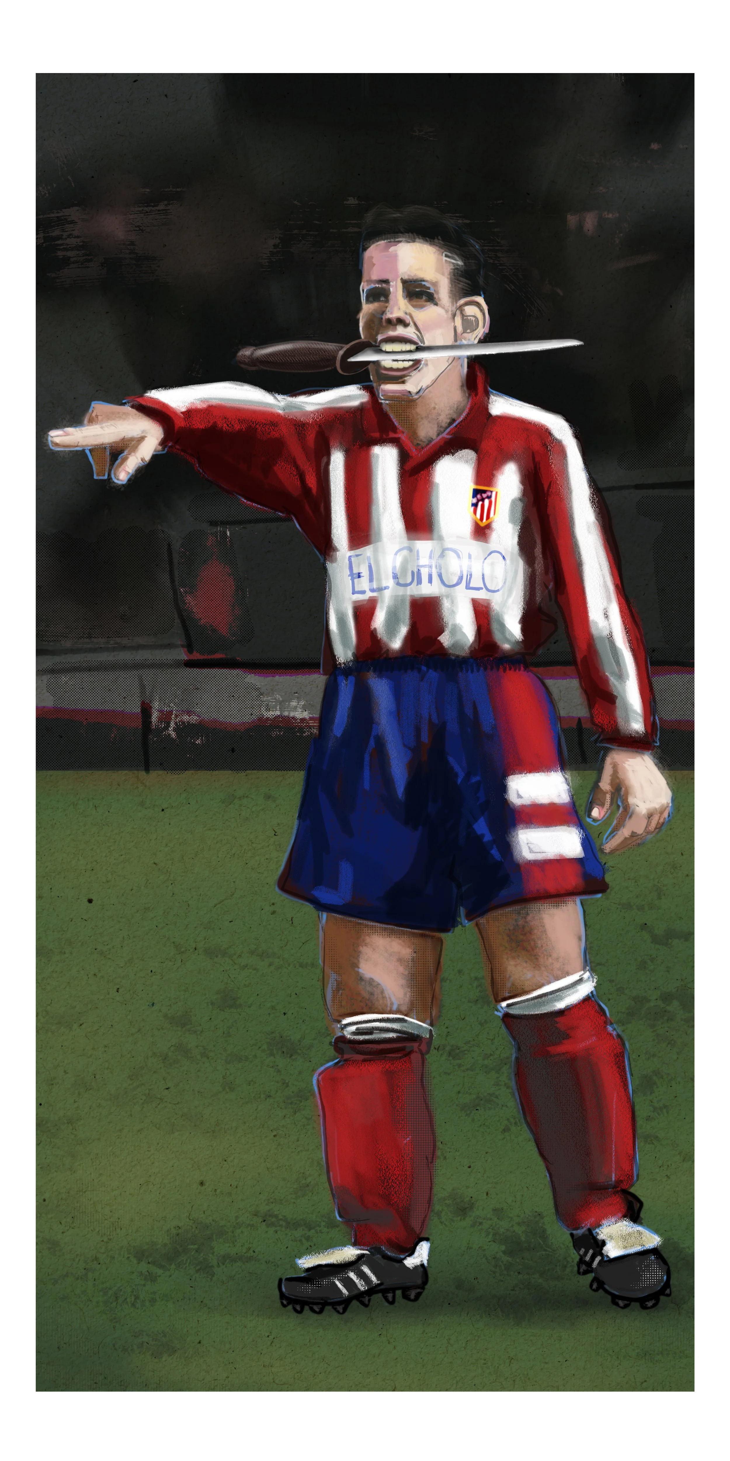 Diego Simeone, "El Cholo" Framed Digital Art
