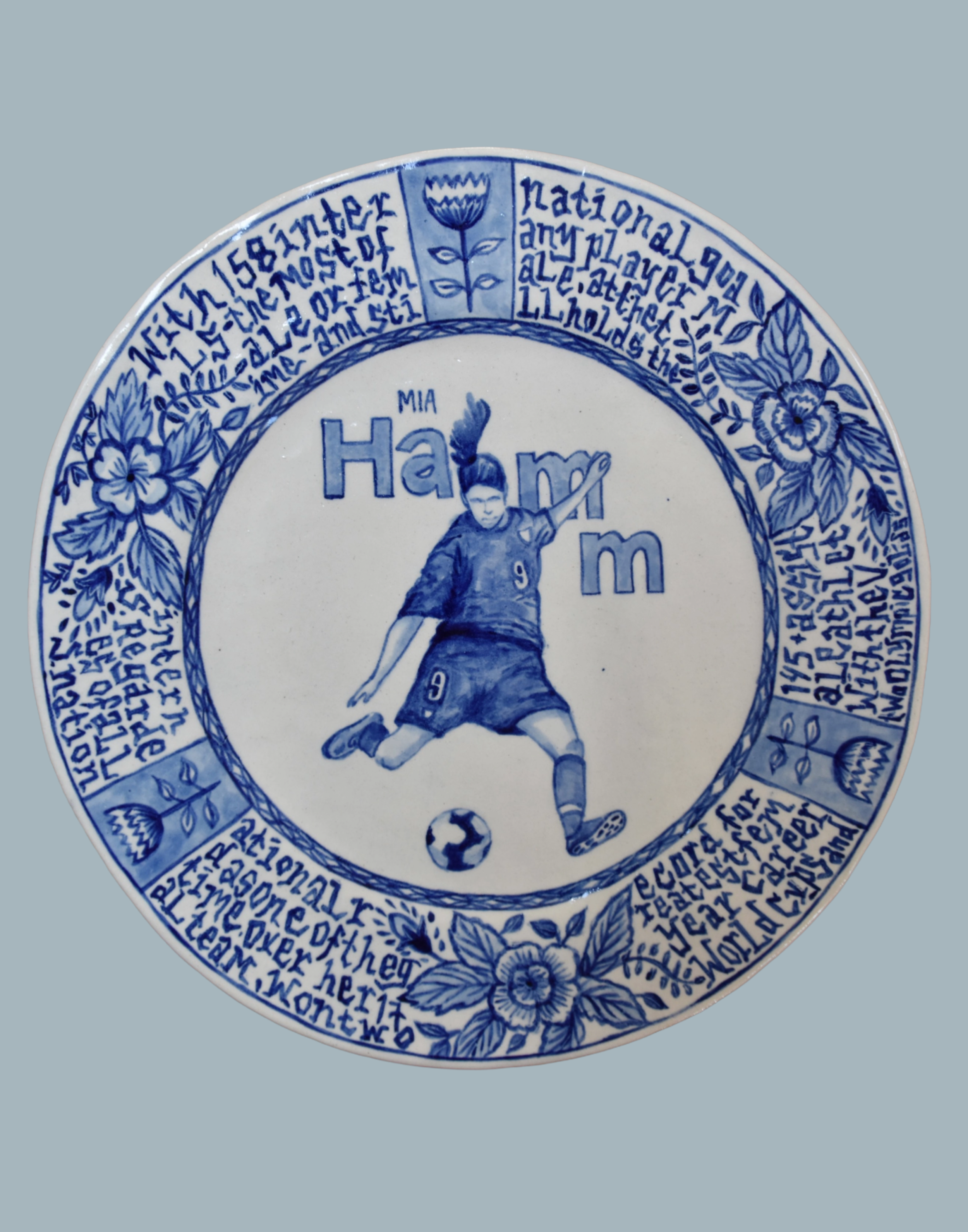 "Mia Hamm, The USWNT Soccer Superstar Collector Plate" Fine Art Print