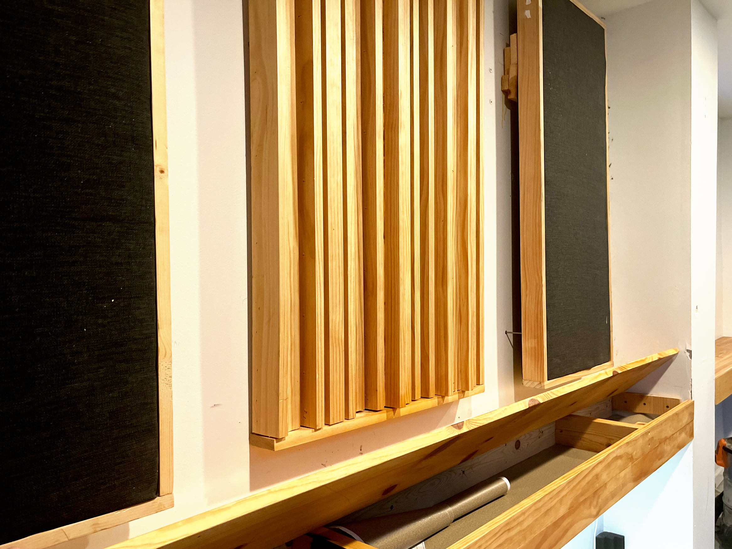 Fox Park Studio Listening Room with Hidden Storage