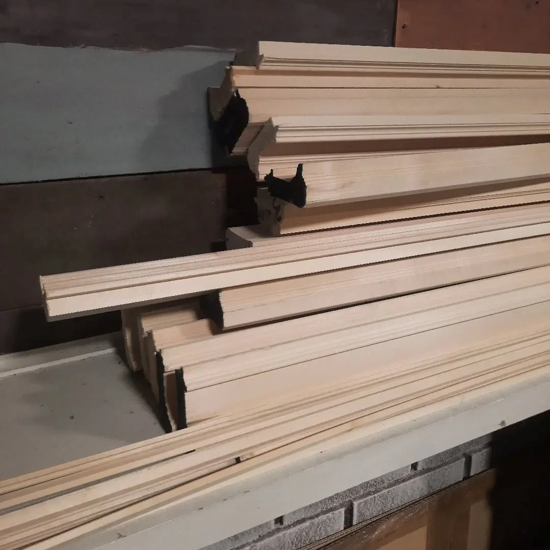 For now, we (I) am working with limited stock frame profiles leftover from the move from Ut to Ar. These will be a simple black finish with mild disstressing & antique. Will post more when they are ready for sale. These will be made into standard