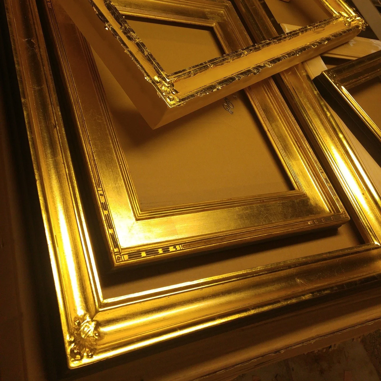 Updating my website portfolio and reminiscing of the last time I made a decent batch of Gold frames. (These were for SLA Fine Arts in Ut. a few years ago.)