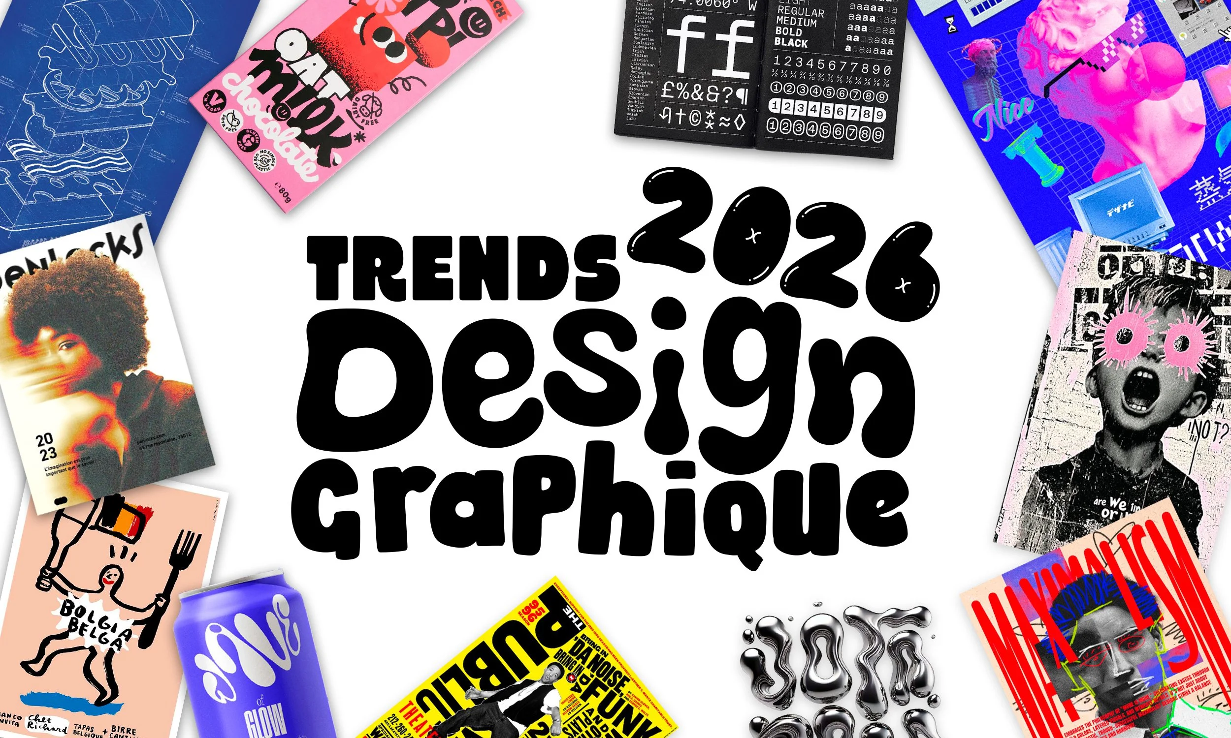 Les 12 tendances incontournables du design graphique en 2026